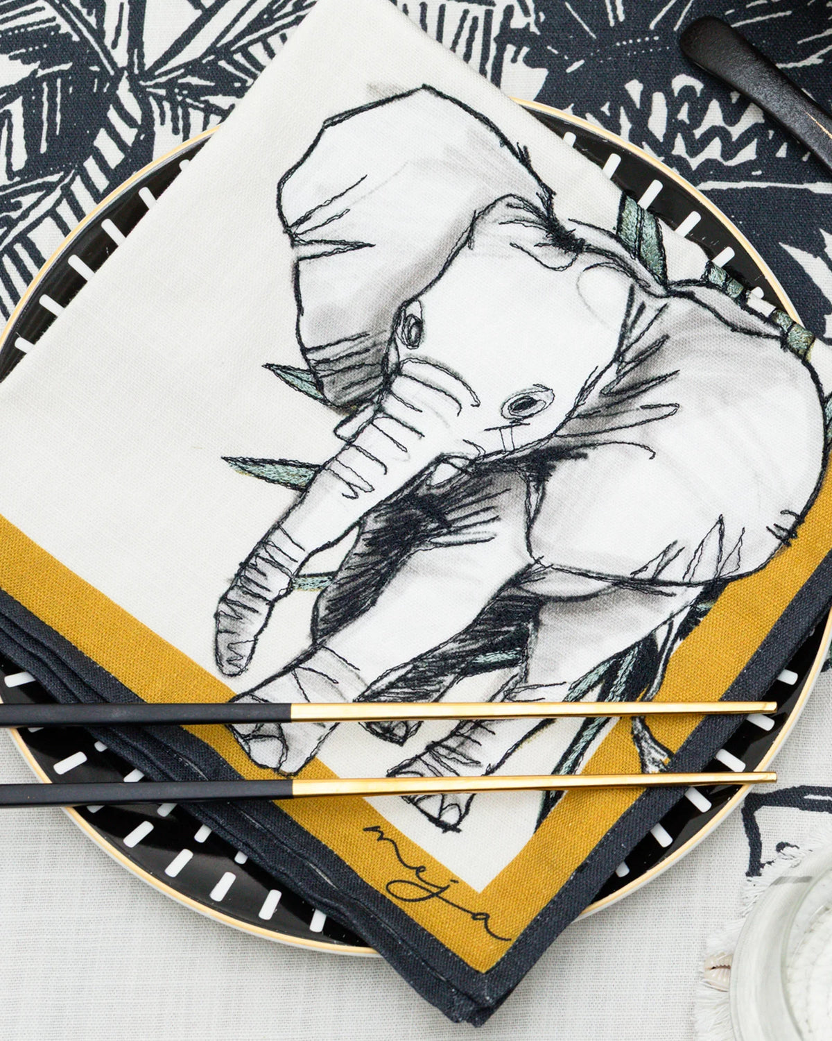 MEJA | The Show Of Safari Animal Napkins (Set Of 2)