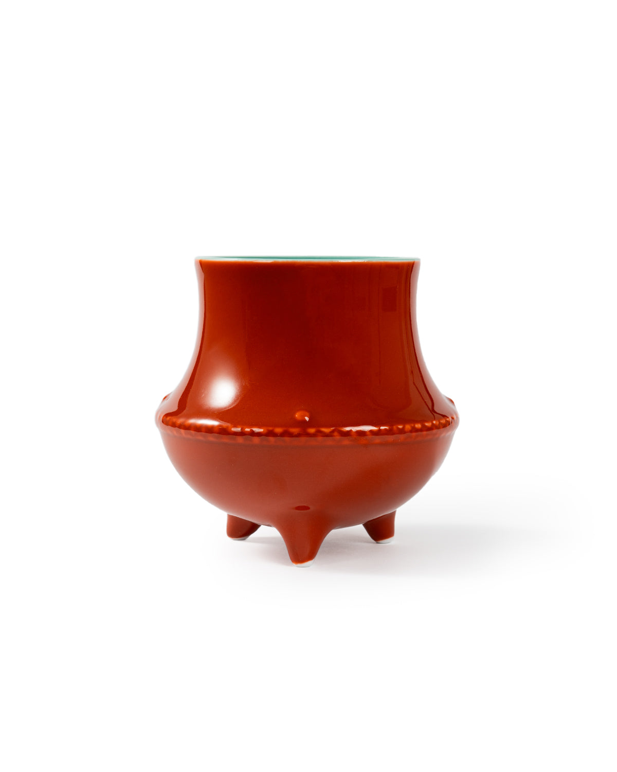 CRAFILAB | Brick Red & Turquoise Three-Legged Water Container