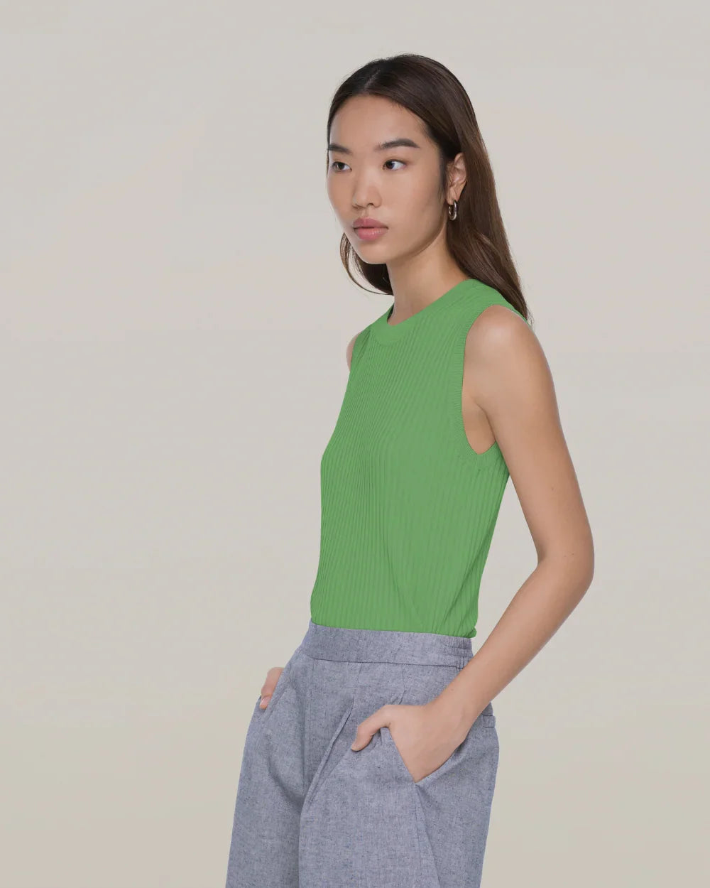 SABRINAGOH | Sulin Knit Top Parakeet