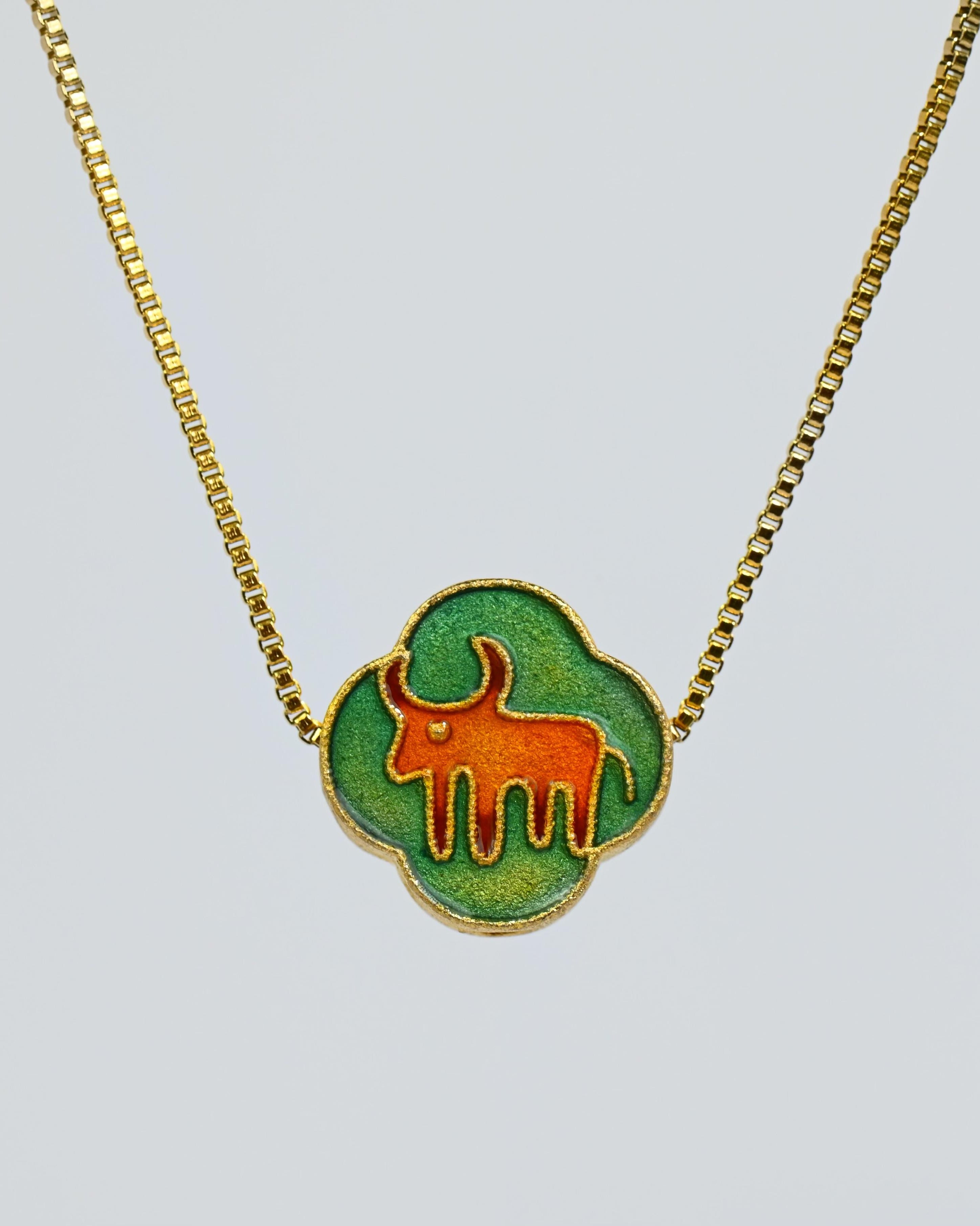 MARILYN TAN JEWELLERY | Lucky Zodiac Gold Chain Pendant Necklace With Enamel Charm