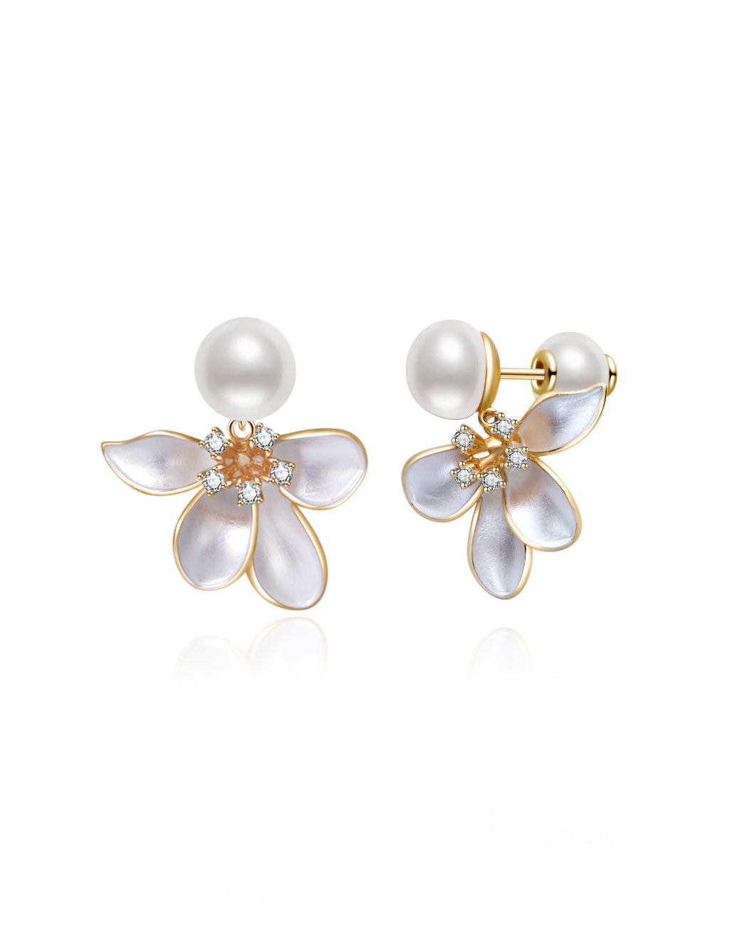 PEARLY LUSTRE | Top Grade Freshwater Pearl Earrings WE00802 | ORCHID