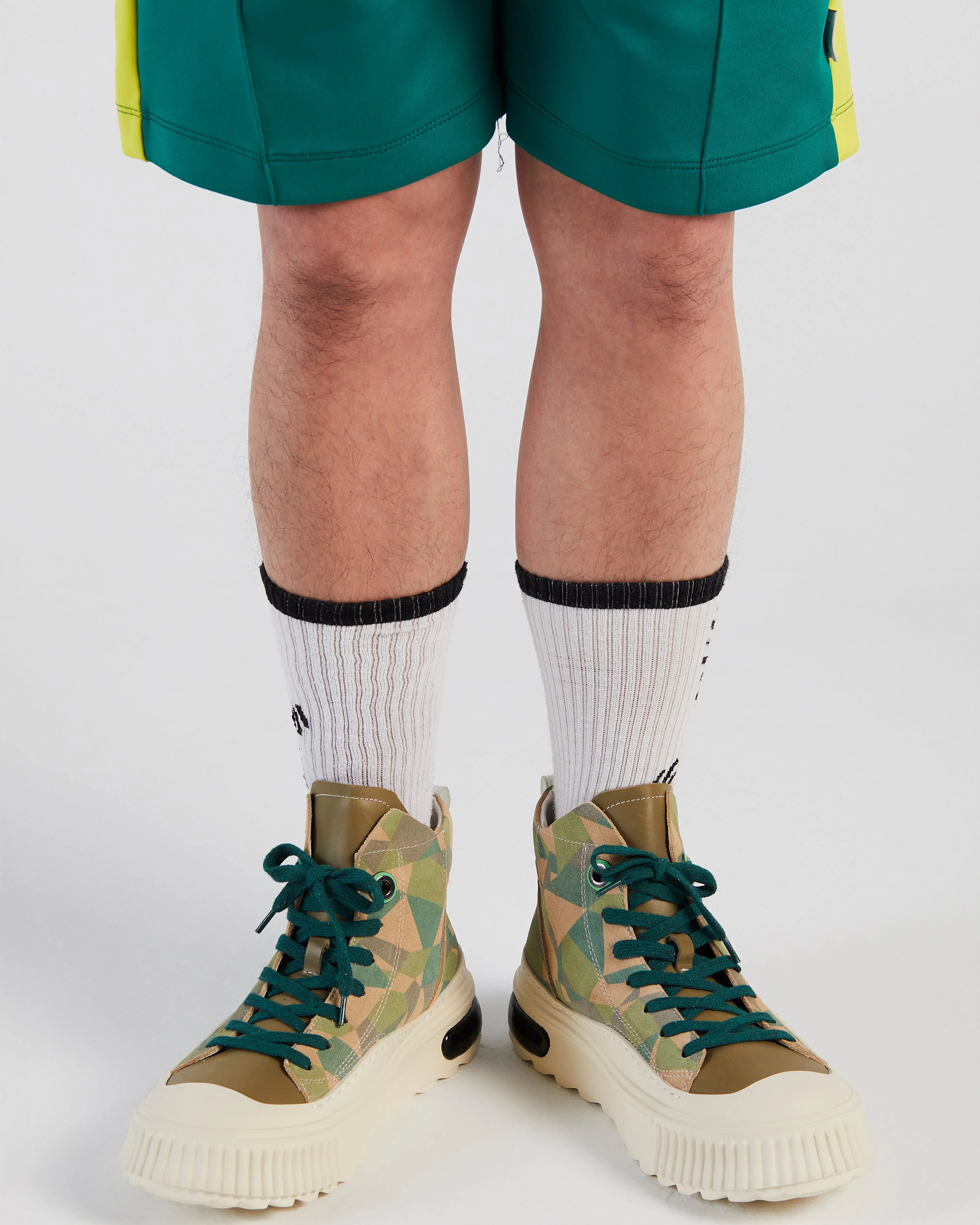 PROJECTWEAR | Farrell Mid Cut Leather Sneaker Green