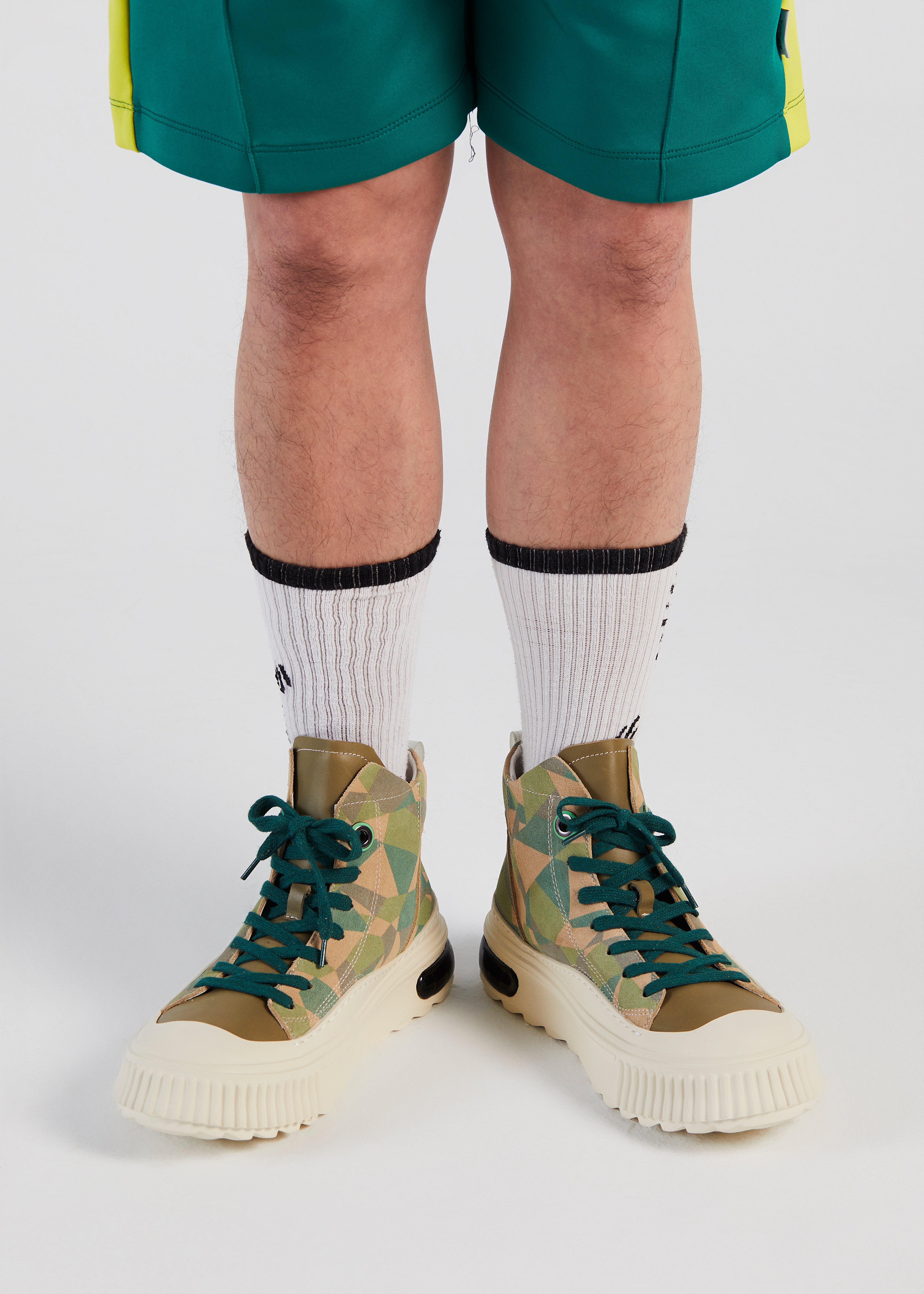 PROJECTWEAR | Farrell Mid Cut Leather Sneaker Green