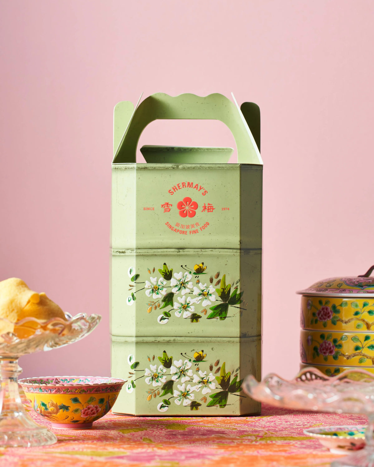 SHERMAY'S SINGAPORE FINE FOOD | Straits Green Tingkat Gift Set - Vegan