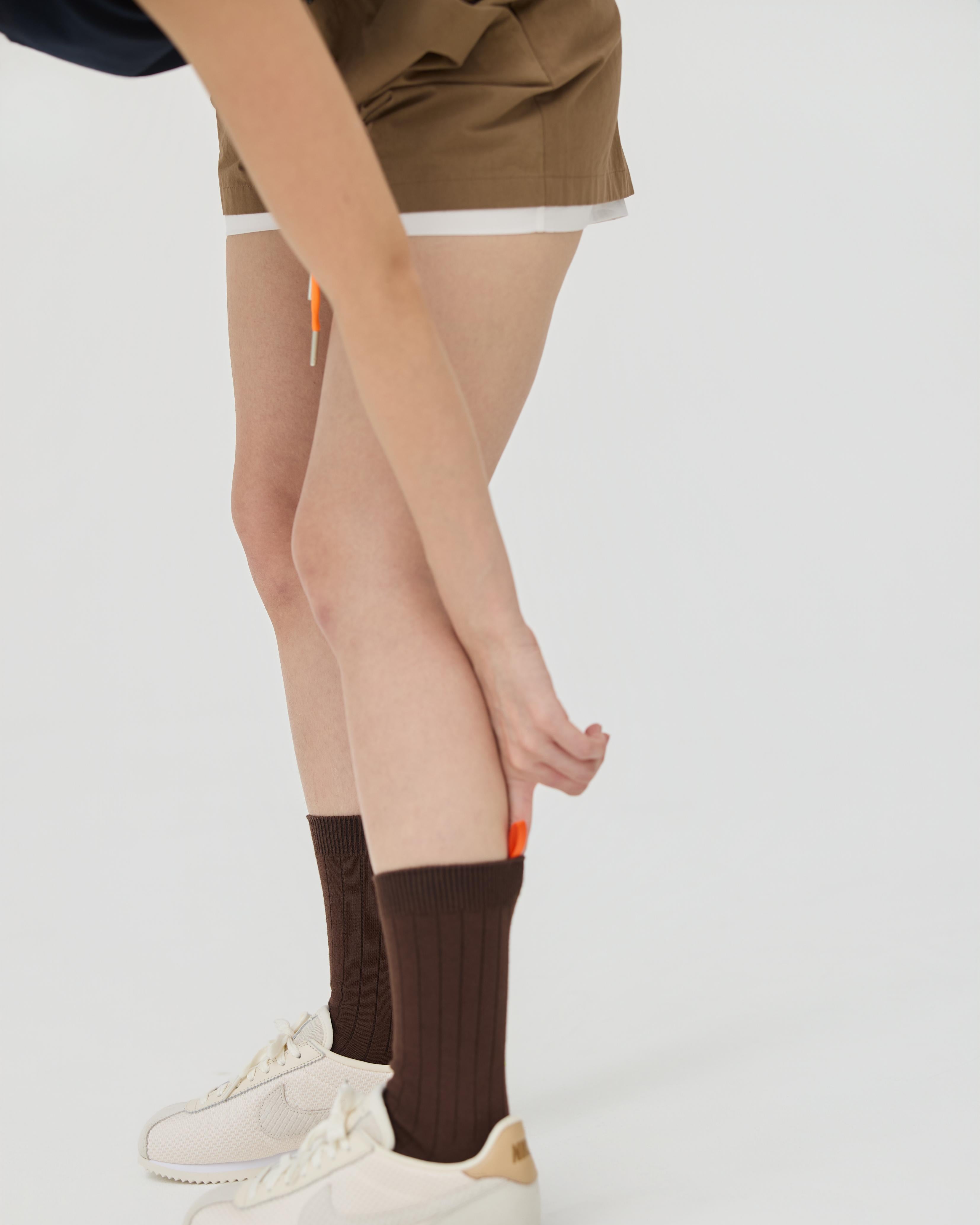 3EIGHTH | Tab Crew Socks In Chocolate