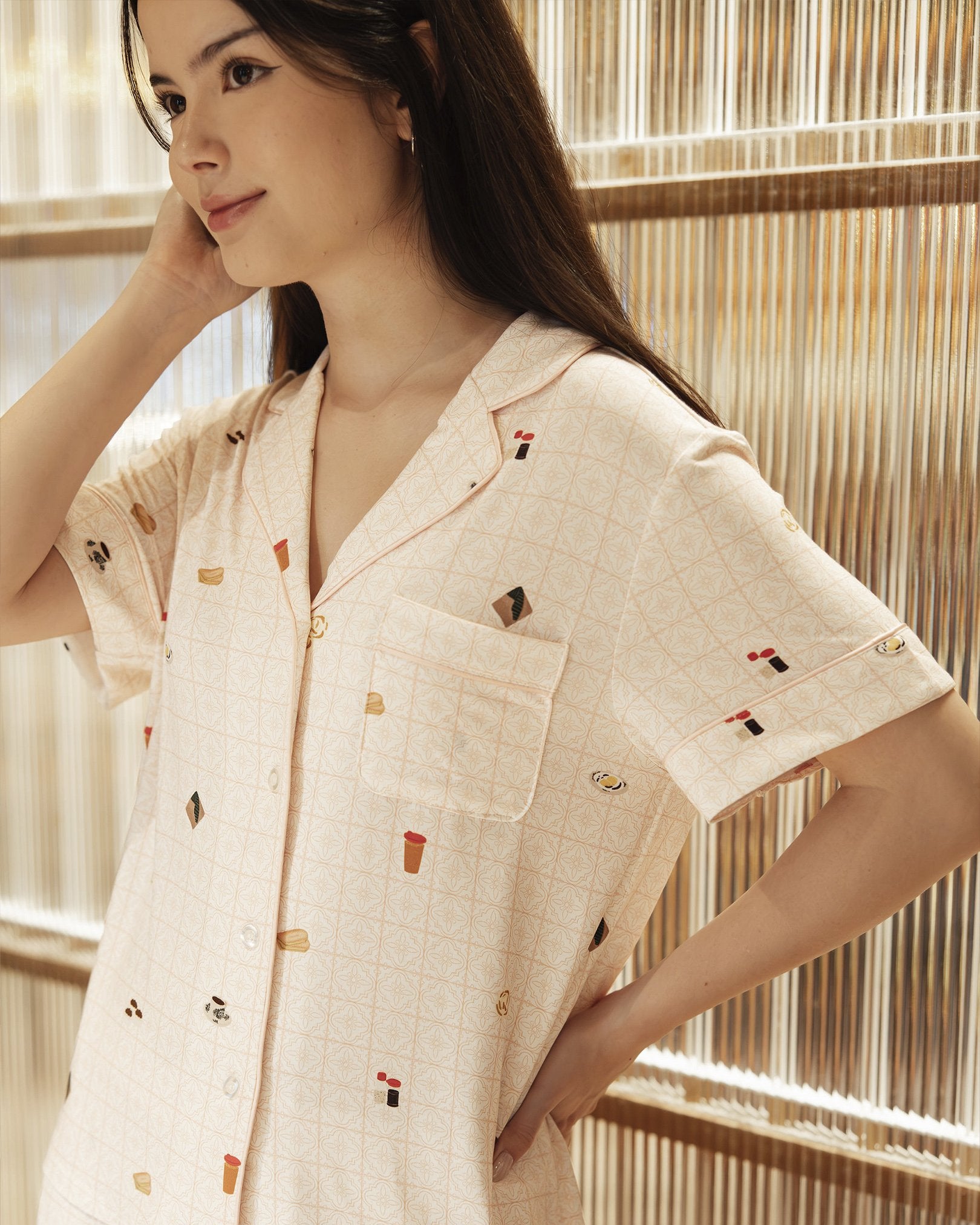 SELENIGHTCO | Signature Pyjamas Set | Kopitiam Blush