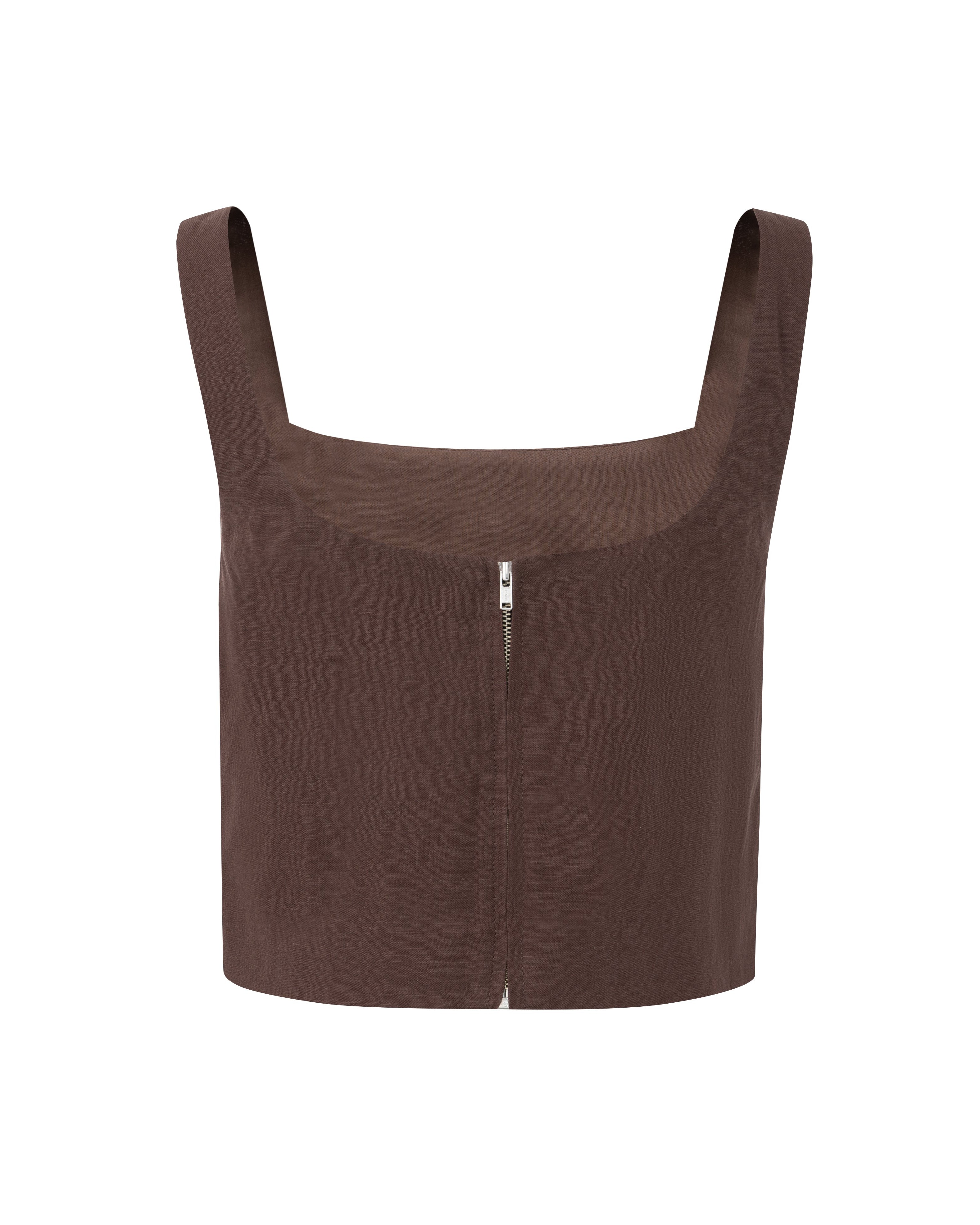 LAYERPLAN | Evara Linen Crop Top