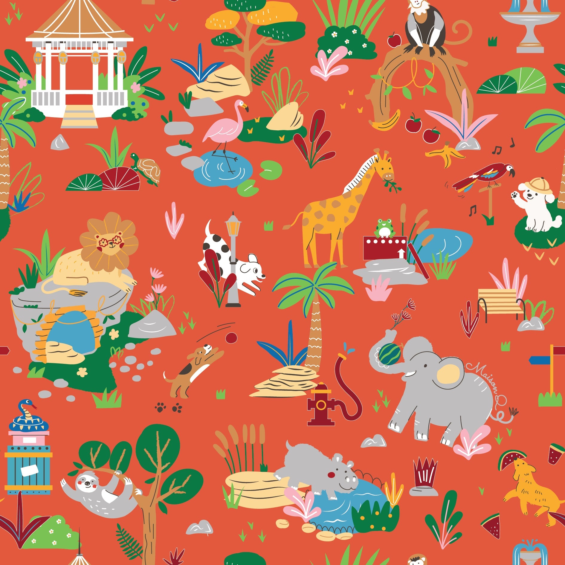 MAISON Q | Zoophoria Reversible Boy Onesie