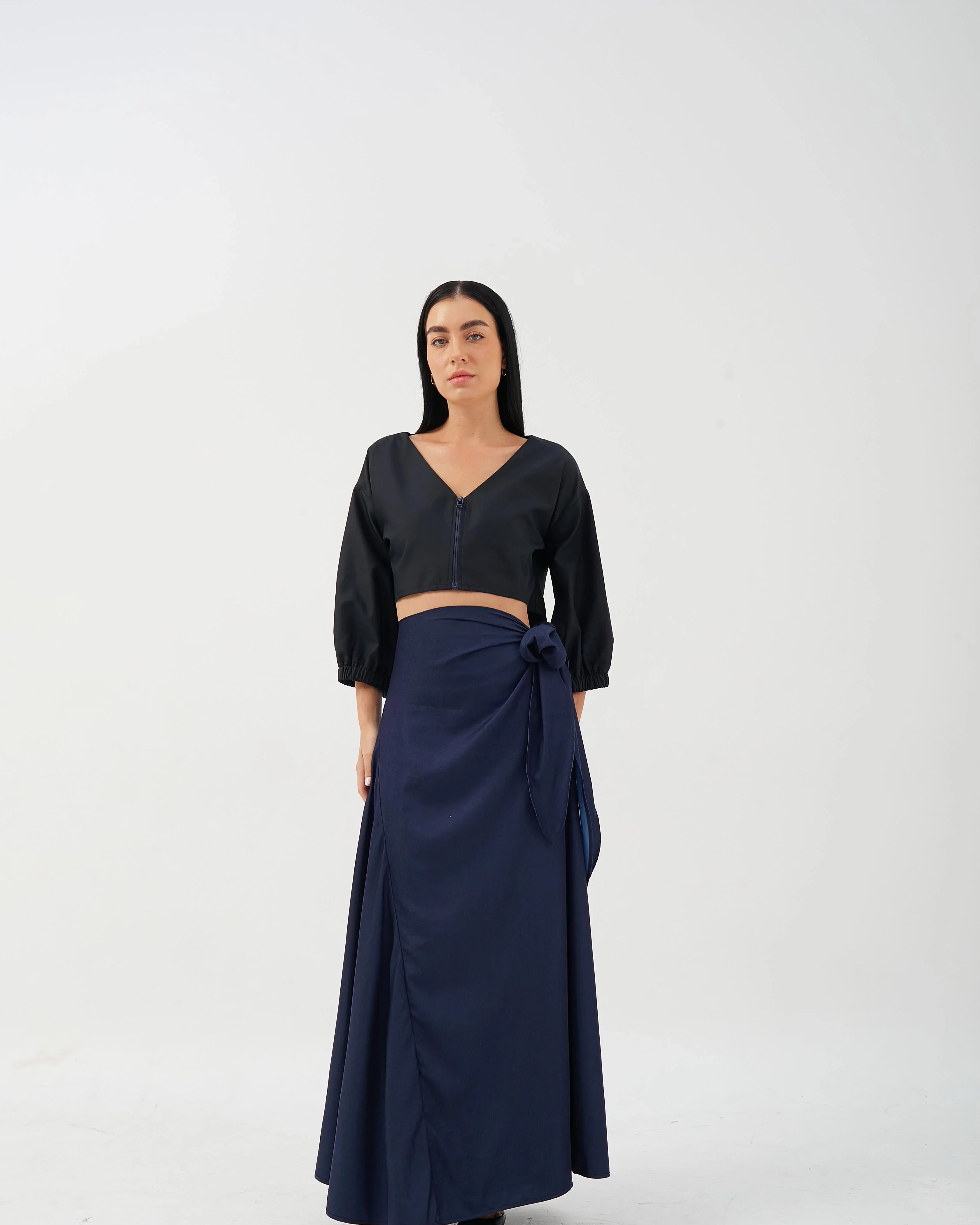 CAELI ECO LUXE | Side Tie Wrap Skirt