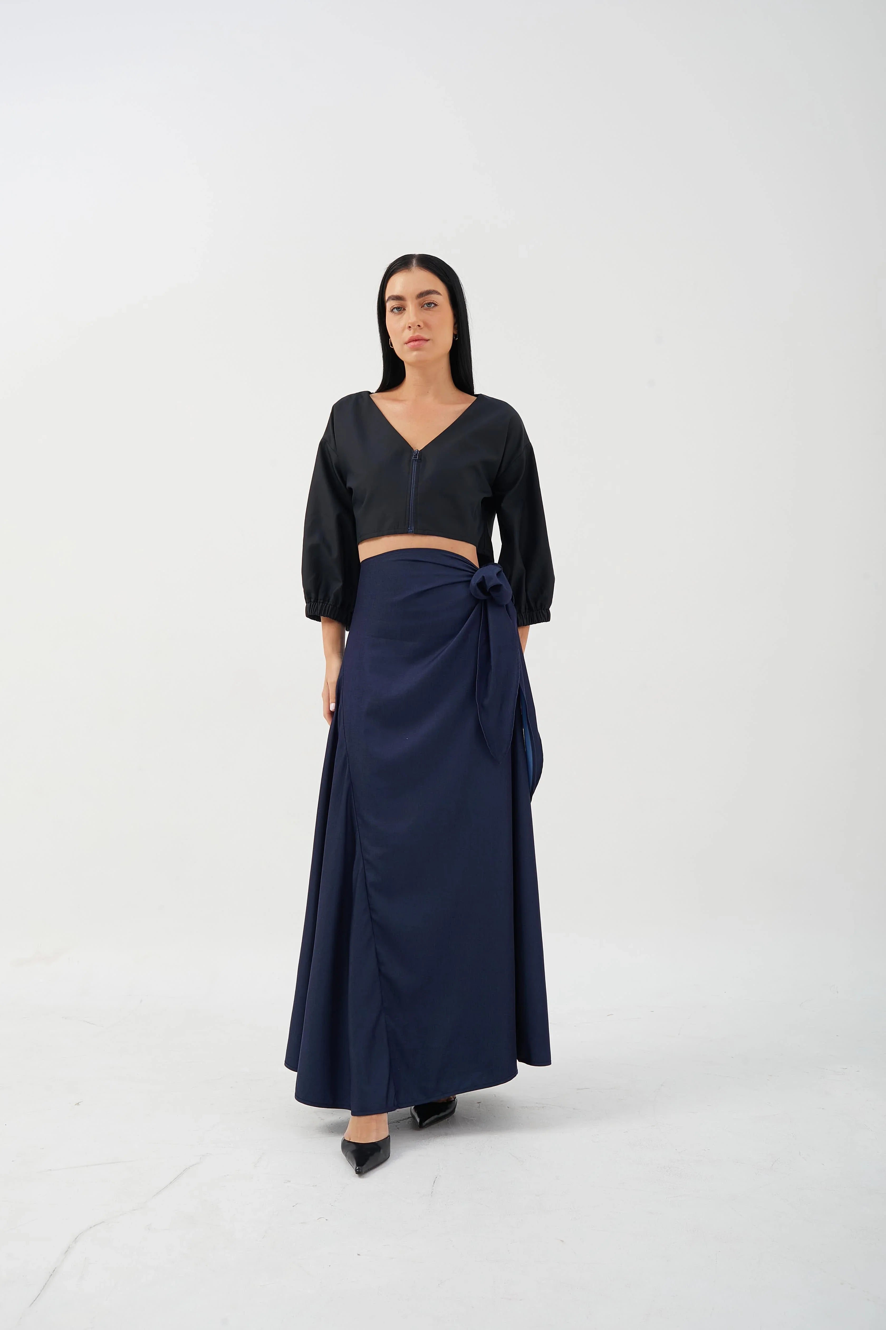 CAELI ECO LUXE | Side Tie Wrap Skirt