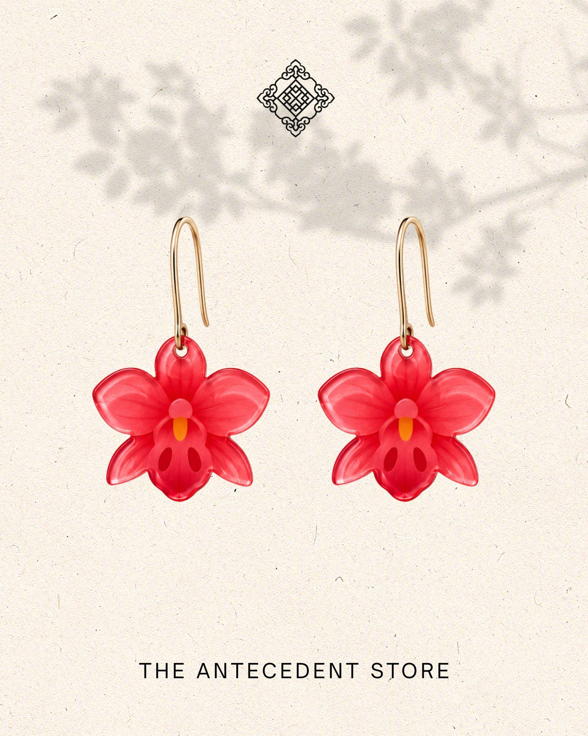 THE ANTECEDENT STORE | Red Orchid Earrings | Stories Of Singapore