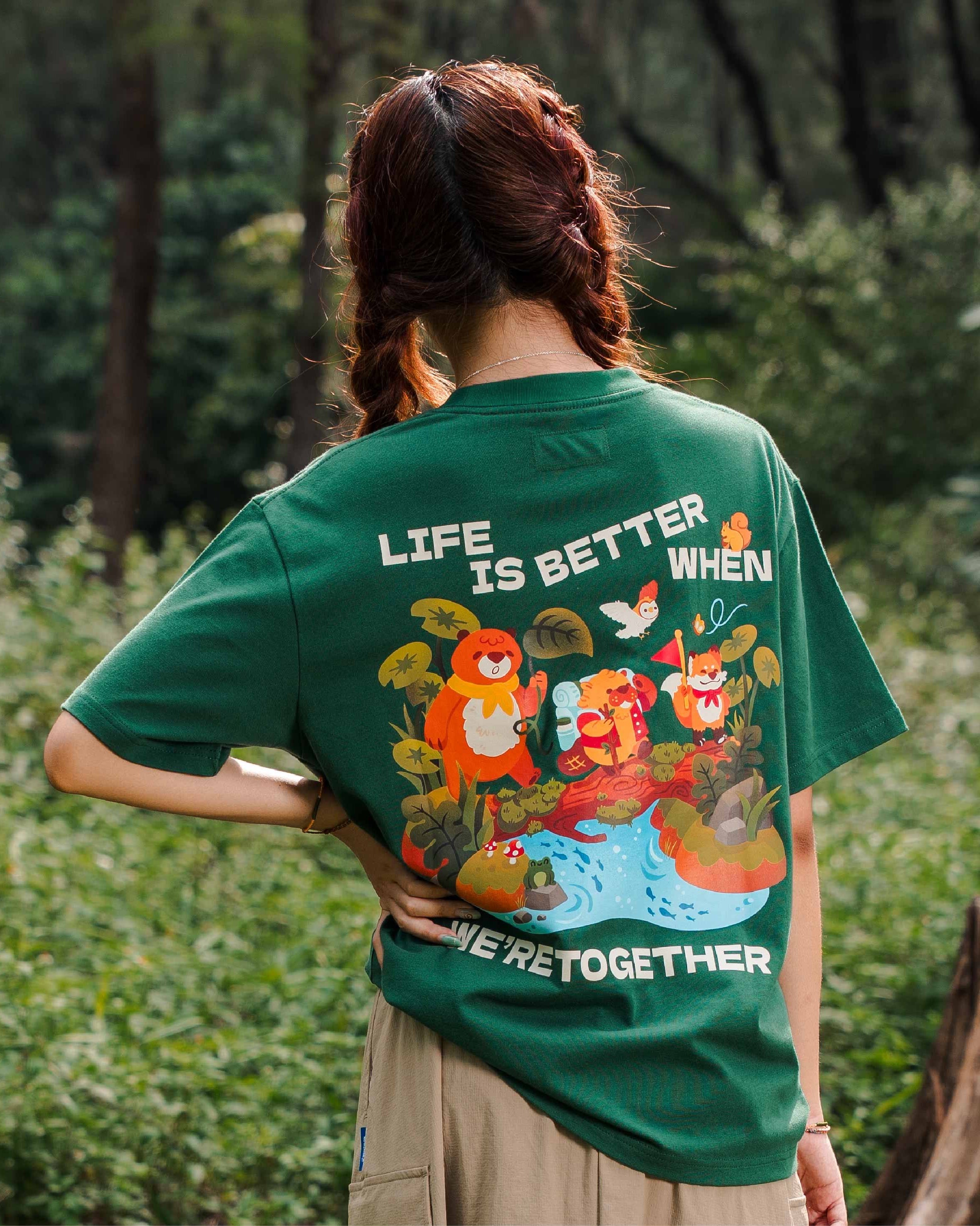 TALKING TOES | Better Together Oversized Tee | Green