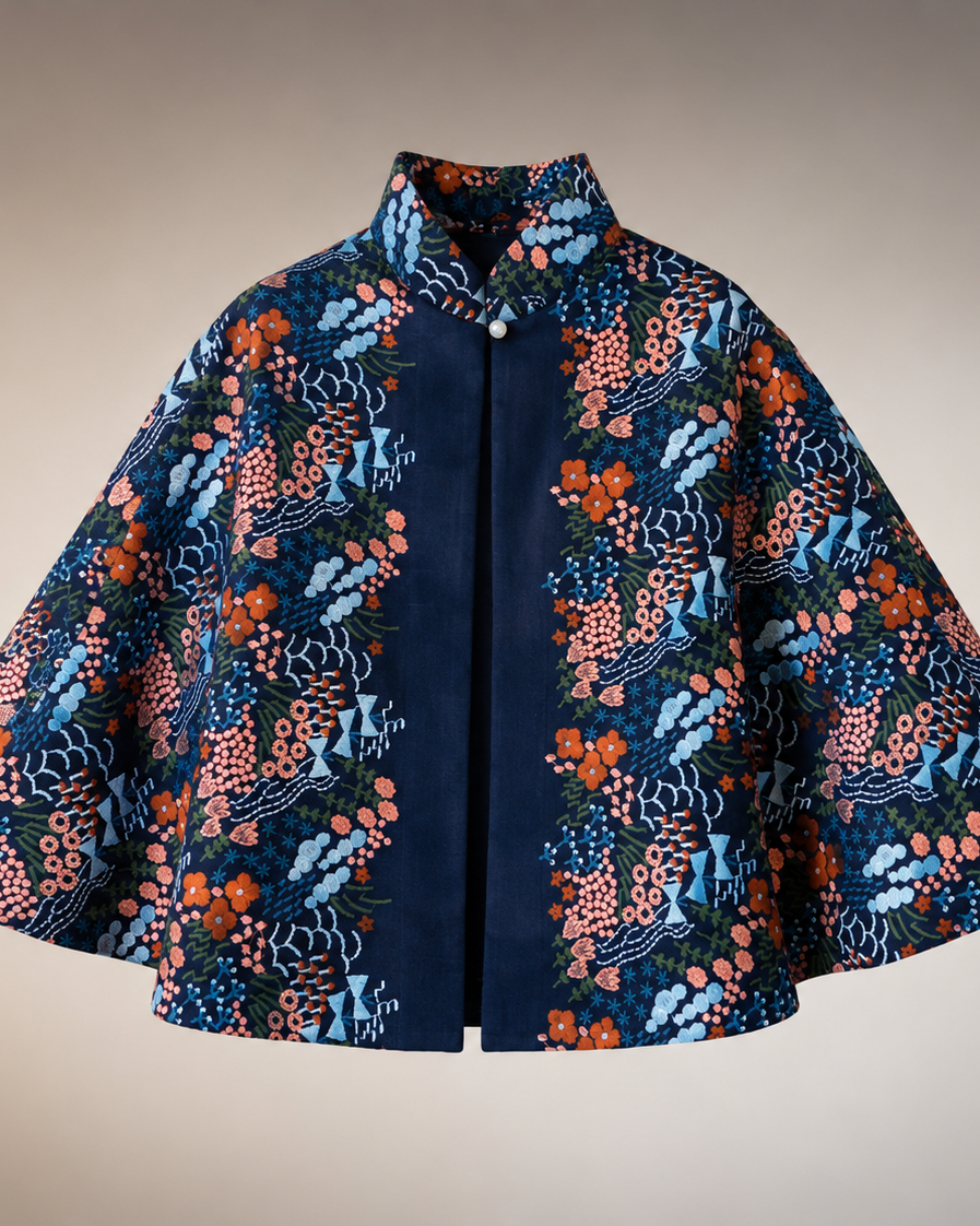 PAOPAO | 绣 XIU Floral Embroidery Cape (XIU-N)