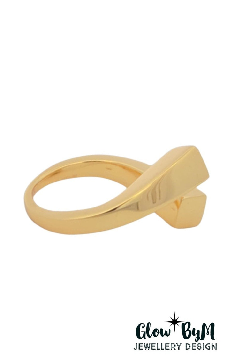 CREATIVE JEWELLERY STUDIO | Gold Plated Silver Edgy Ring by Glow ByM