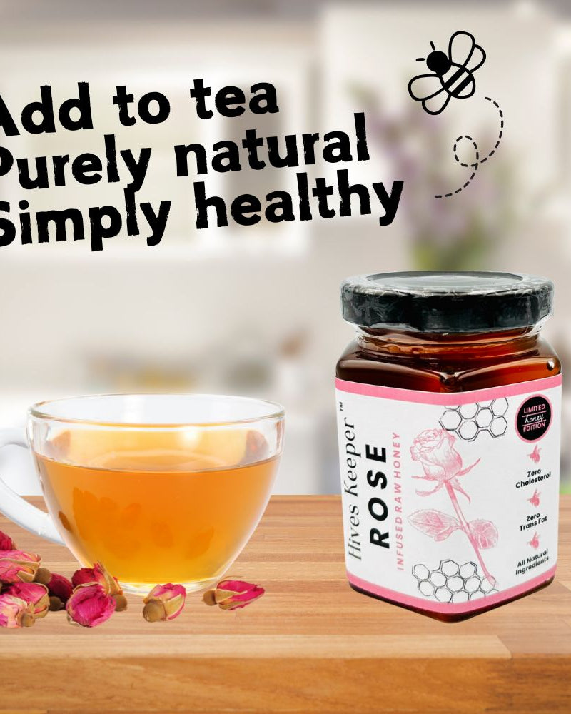 HIVES KEEPER | Infused Raw Honey (with Gift Box) - Rose Infused Raw Honey (Limited Honey Edition)