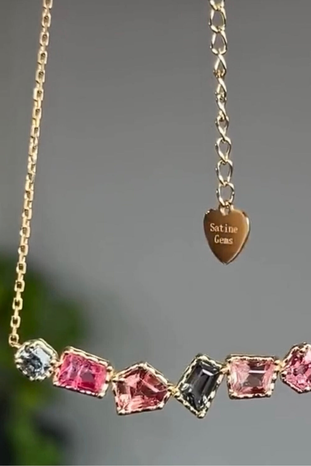 CREATIVE JEWELLERY STUDIO | 18k Solid Gold, Multicolor Spinel Necklace by Satine Gems Jewelry