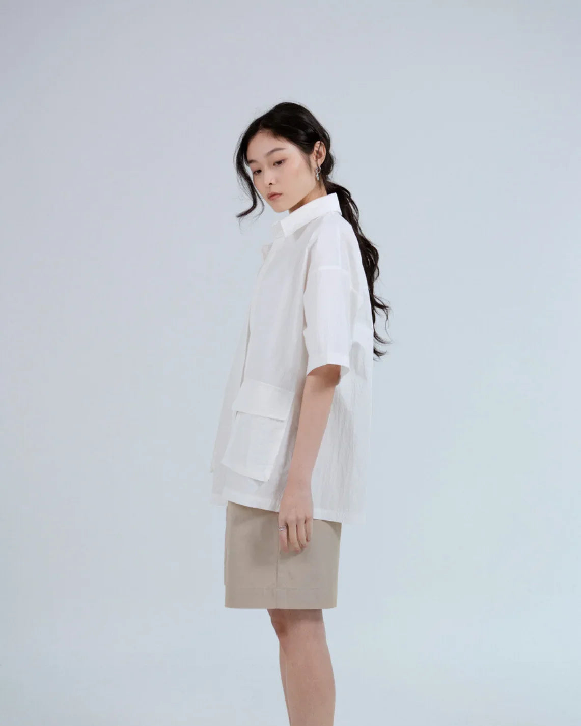 SAERO COLLECTIVE | Boho Overfit Shirt | White