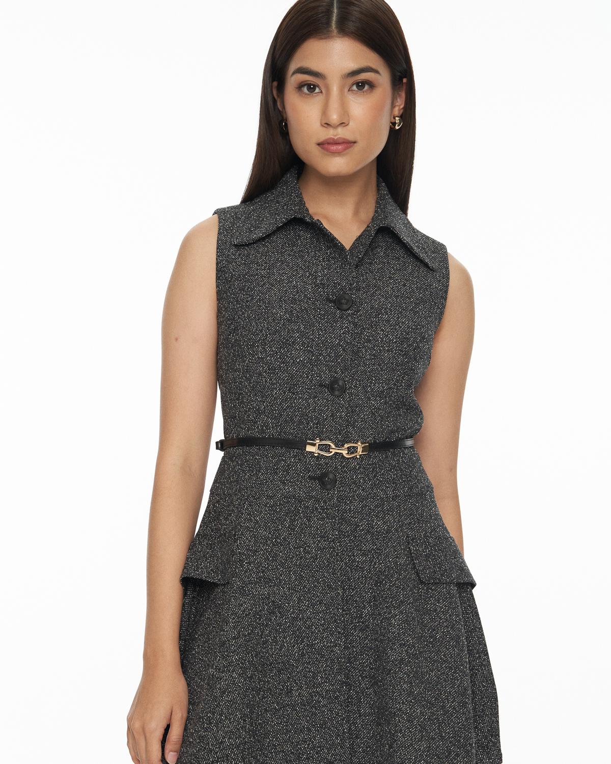 DRESSINGPAULA | Tweed Drop-Waist Mini Dress