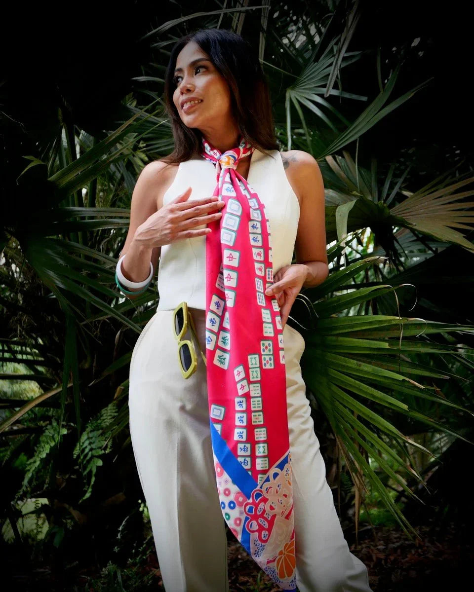 BINARY STYLE | Aunty's Winning Hands Premium Silk Scarf