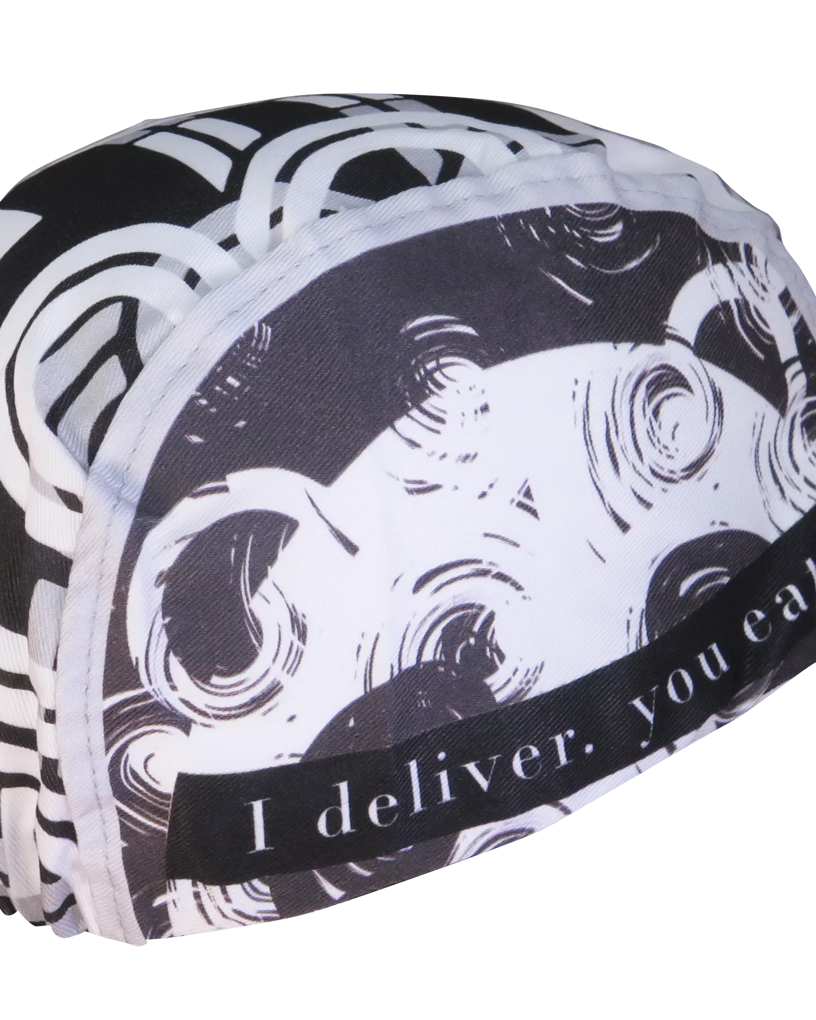A DESIGN BY TAKACHYA | Cycling Cap - I Am Fast Food Rider (Greyscale)