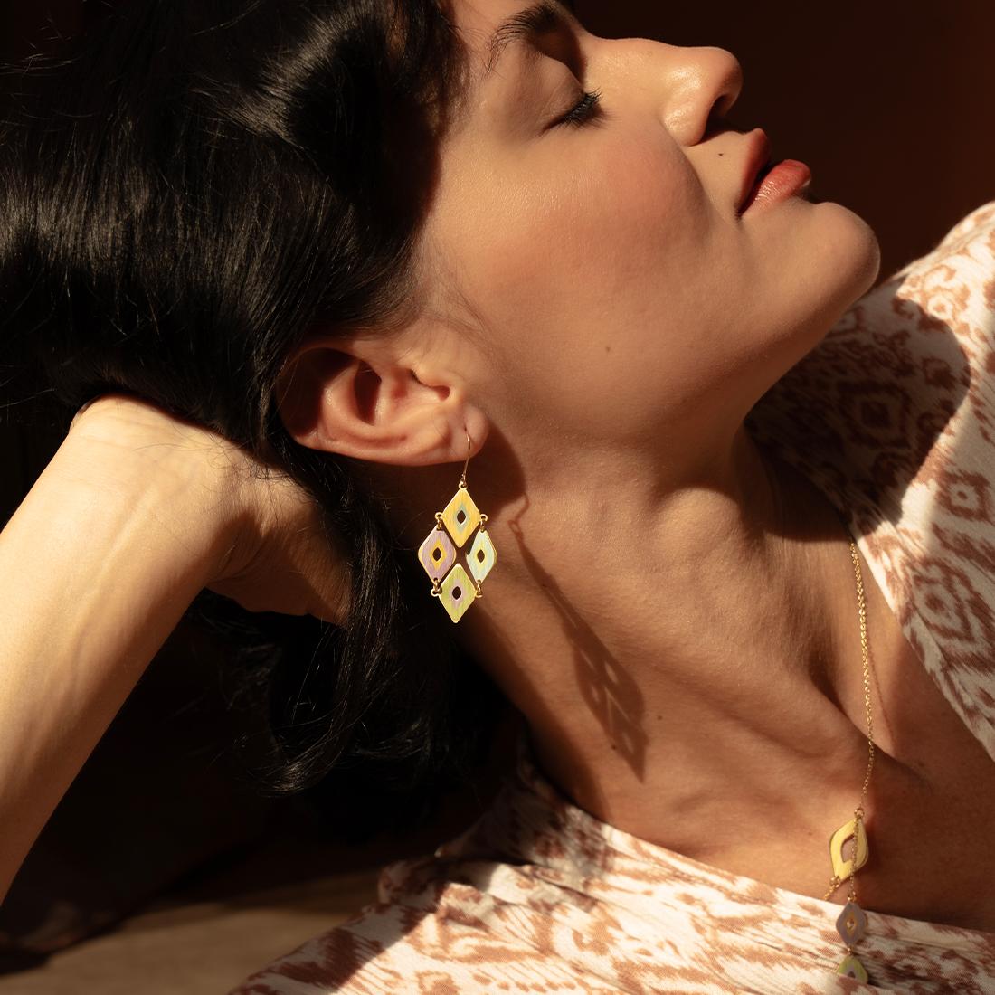 EMBRACE JEWELLERY | Diamond Ikat Earrings