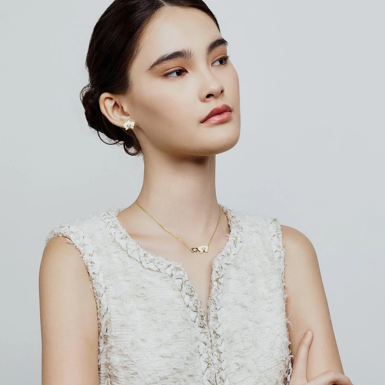 PEARLY LUSTRE | Top Grade Freshwater Pearl Earrings WE00788 | ORCHID