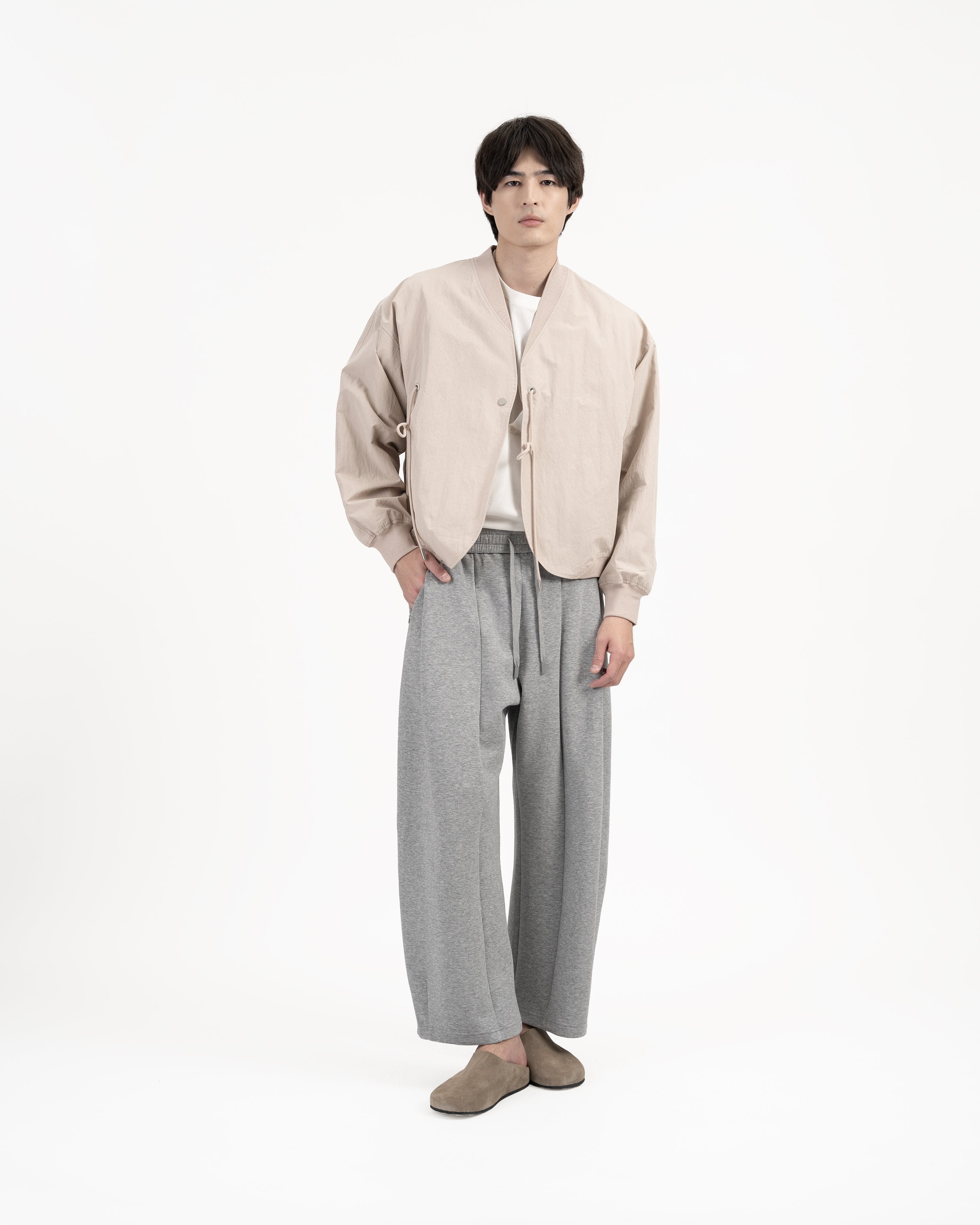 GRAYE | Pleated Sweatpants - Melange Gray