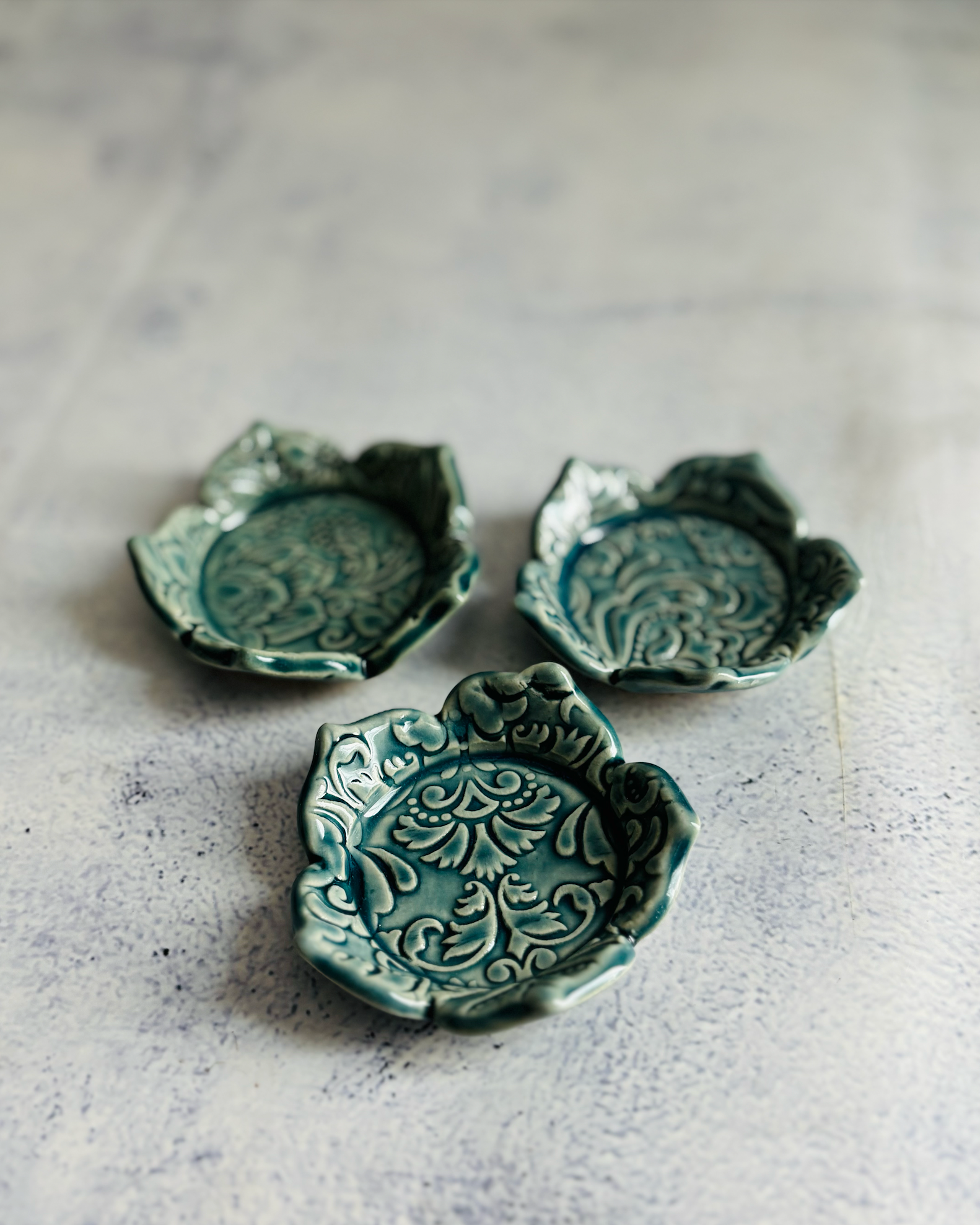 CERAMIC BY JAS | Handmade Ceramic Flower Tealight Holder S