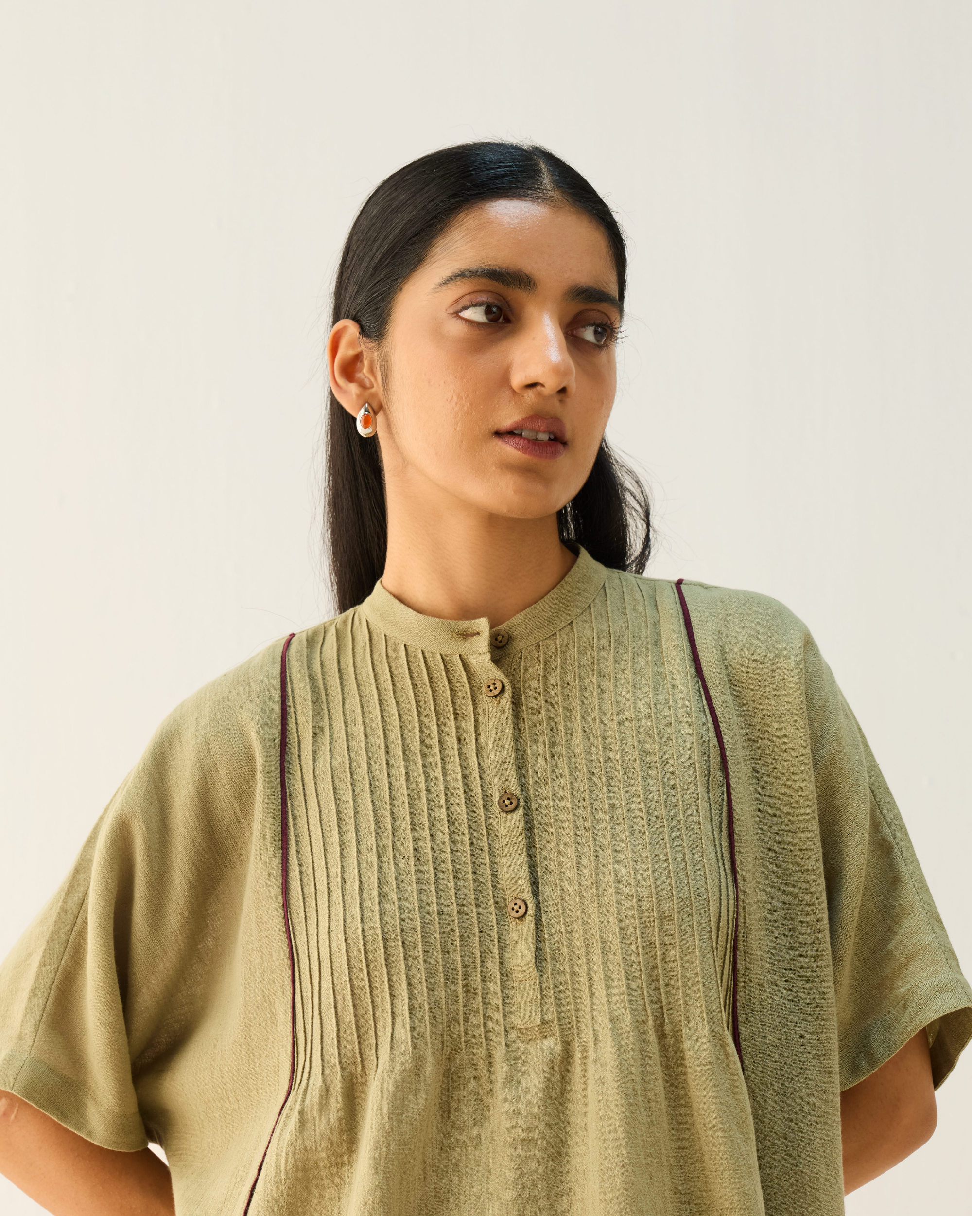 SUI | Bold Heart Handspun Handwoven Organic Cotton Shirt