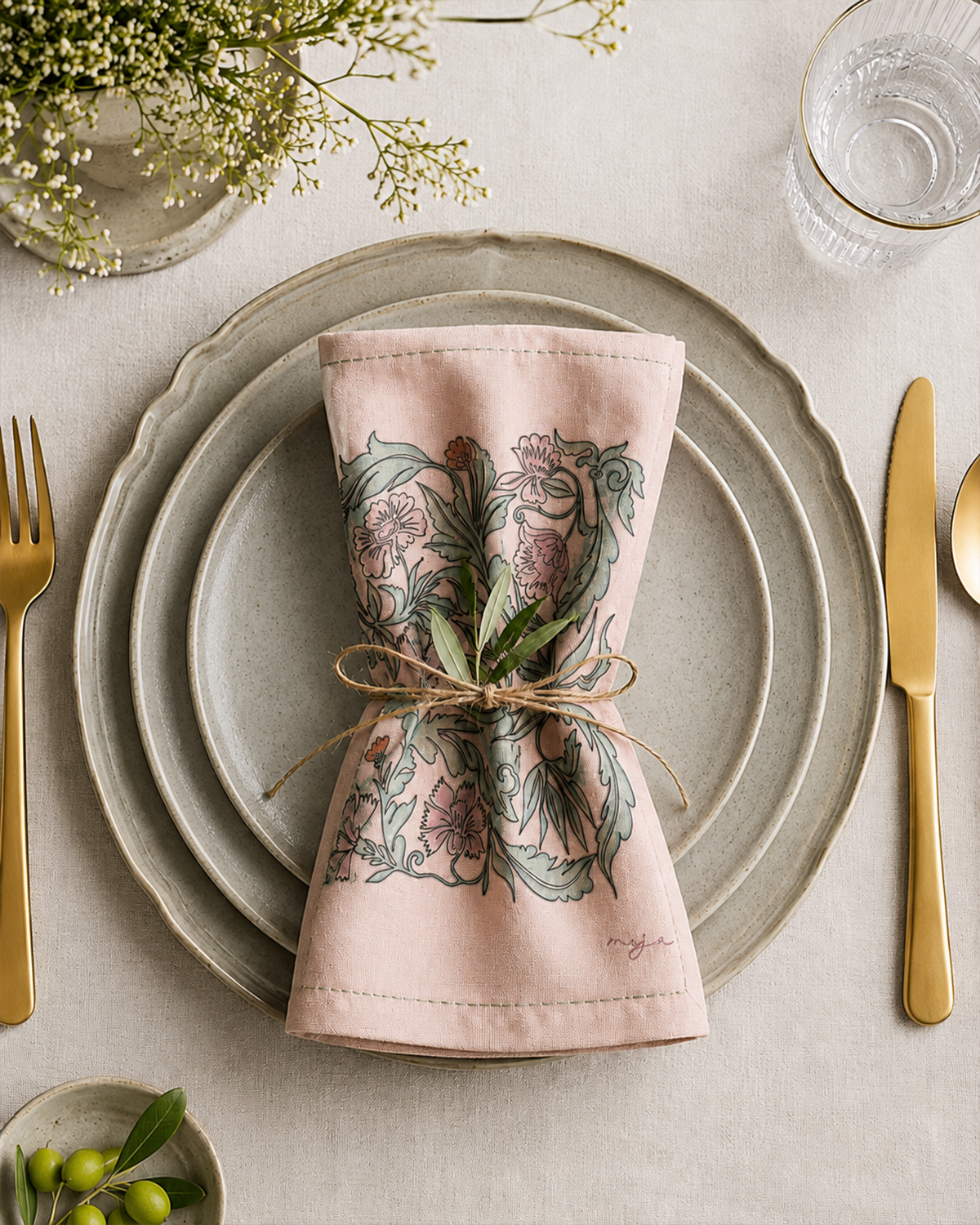 MEJA MAISON DE BALI | The Mosaique Table Napkin By Meja (Set Of 2)