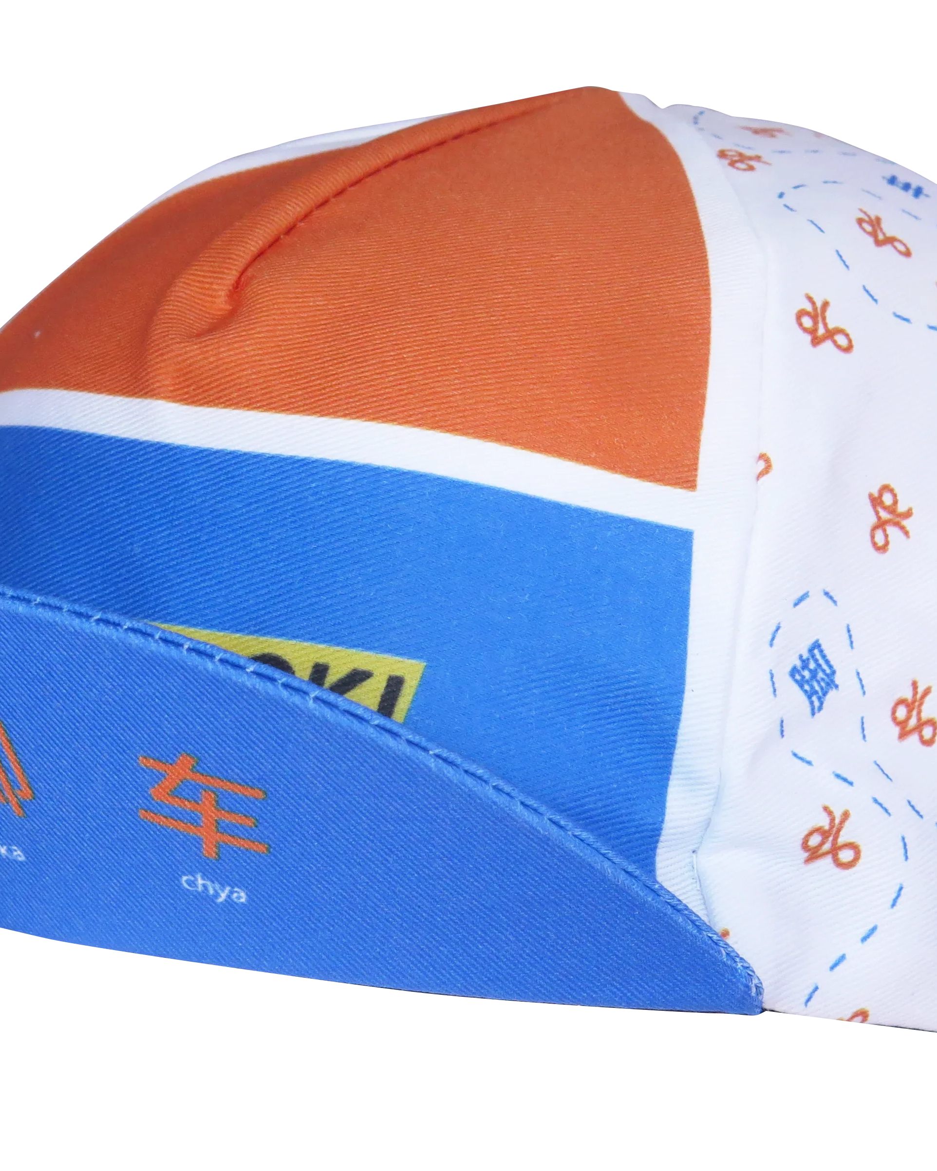 A DESIGN BY TAKACHYA | Cycling Cap - Cycle Shiok Orange Blue