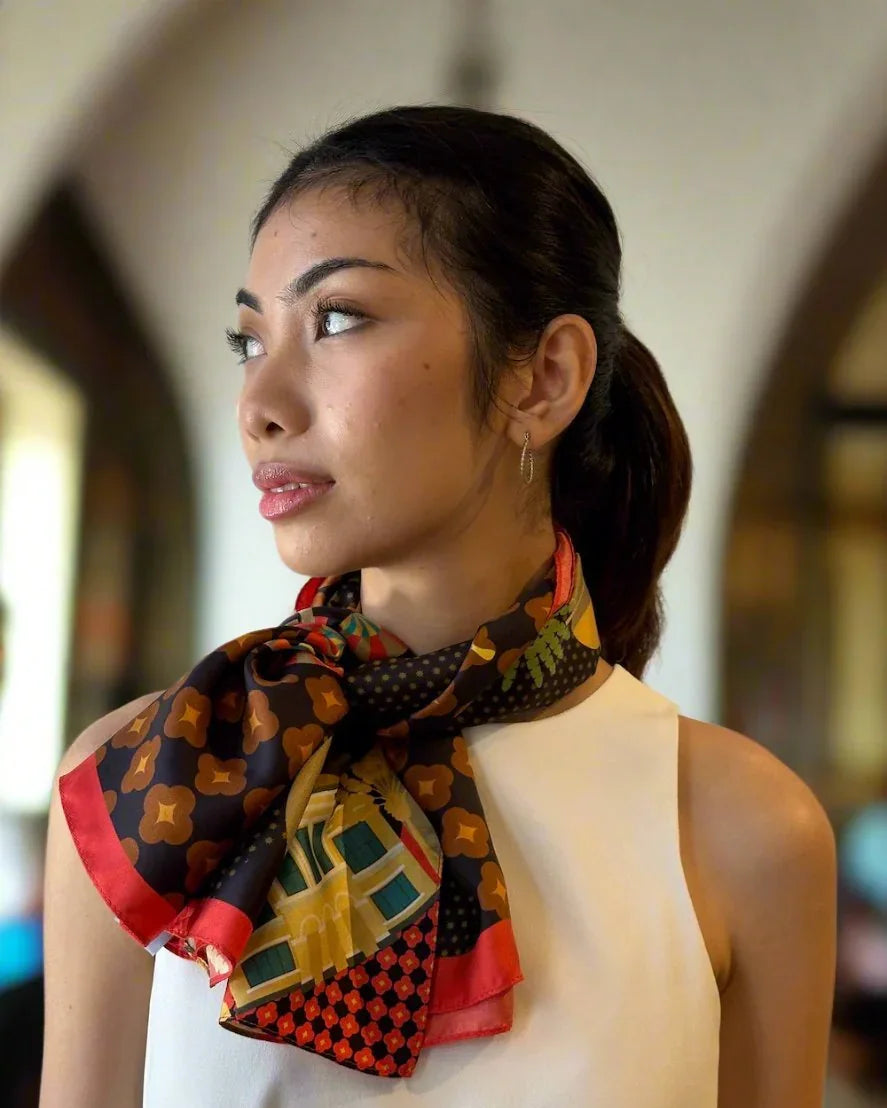 BINARY STYLE | Festive Night At Kampong Glam Silk Square Scarf 87x87cm