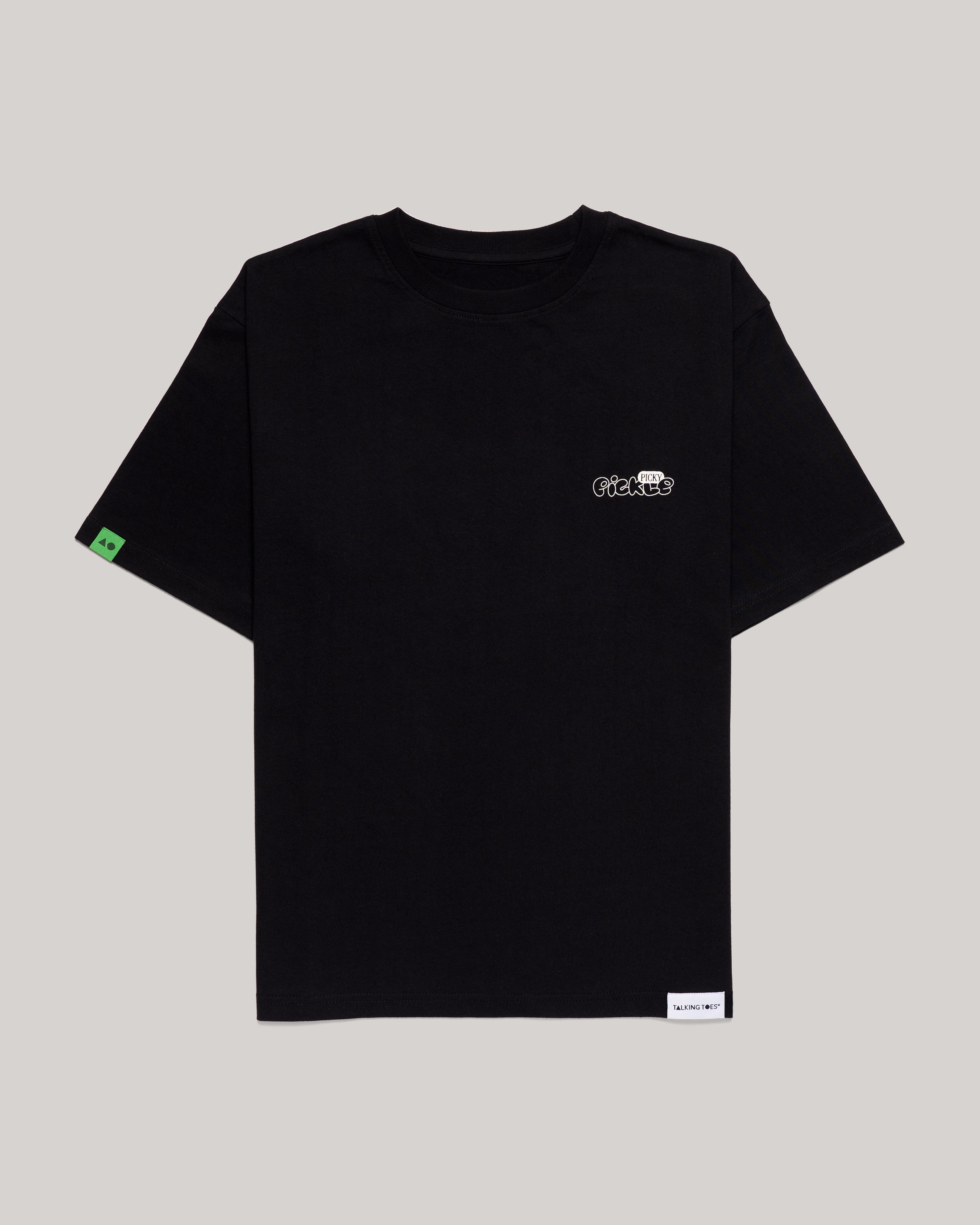 TALKING TOES | Picky Pickle Oversized Tee - Black