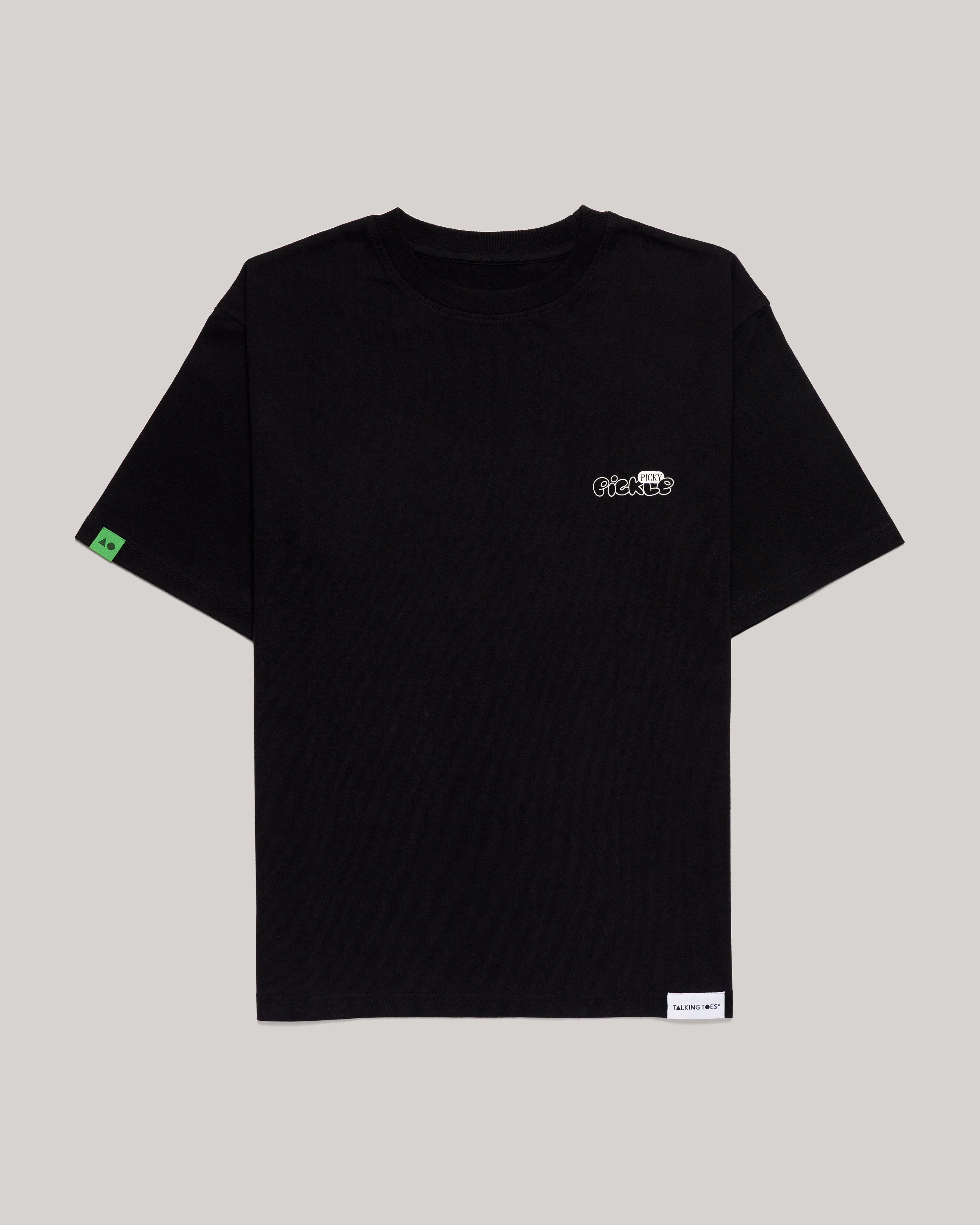 TALKING TOES | Picky Pickle Oversized Tee - Black