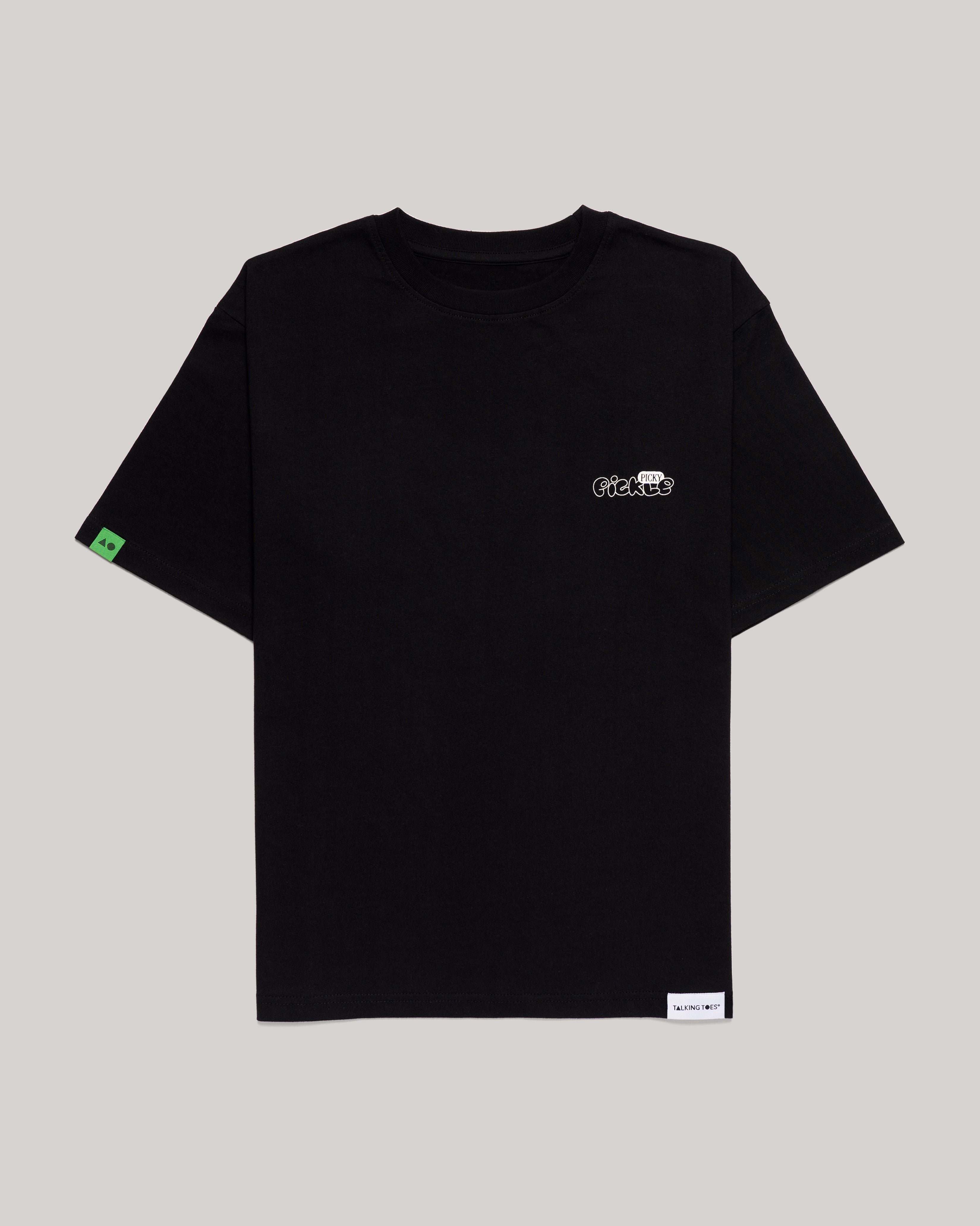 TALKING TOES | Picky Pickle Oversized Tee - Black