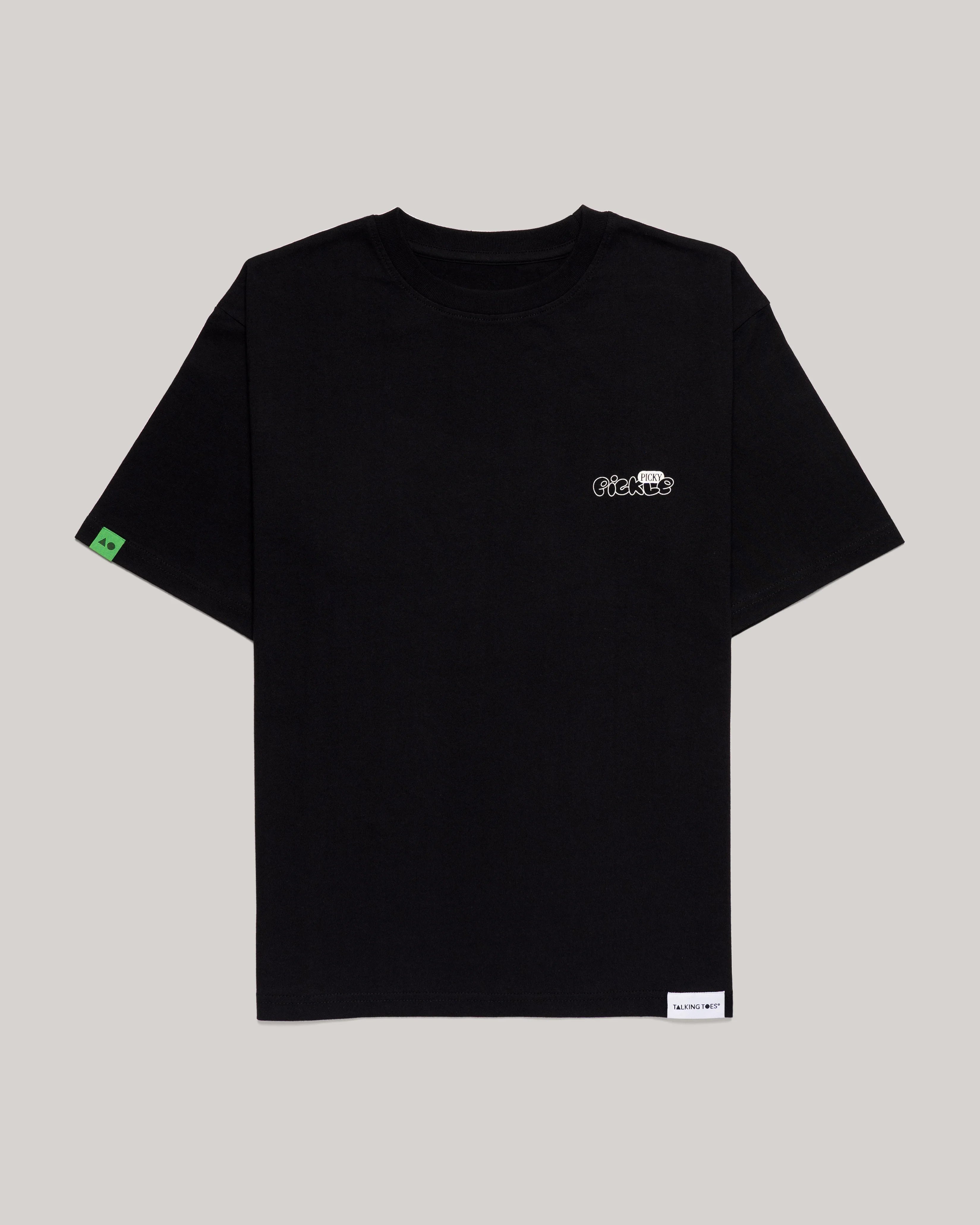 TALKING TOES | Picky Pickle Oversized Tee - Black