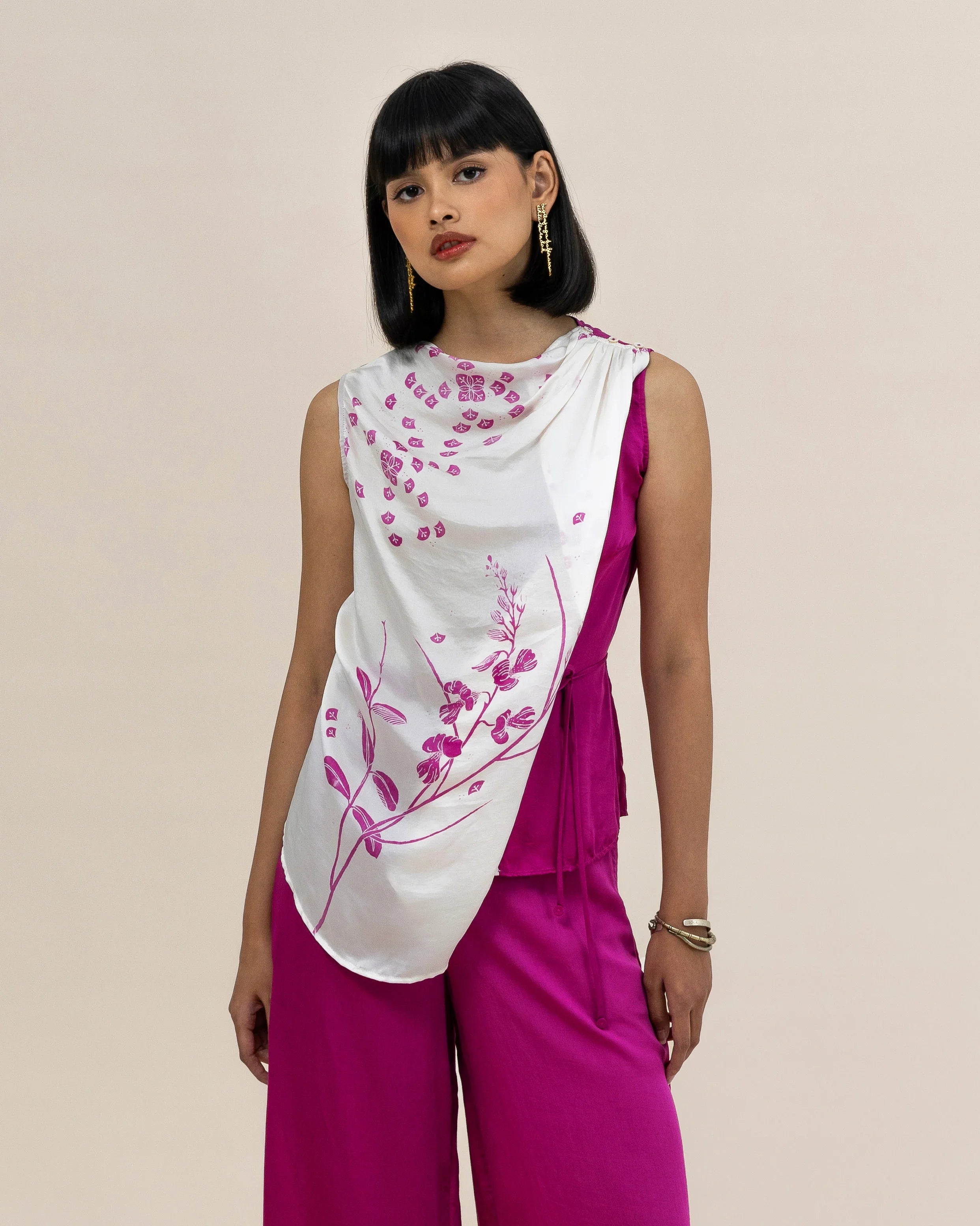 SUKKHA CITTA | KEMBANG - Drapped Ribbon Top