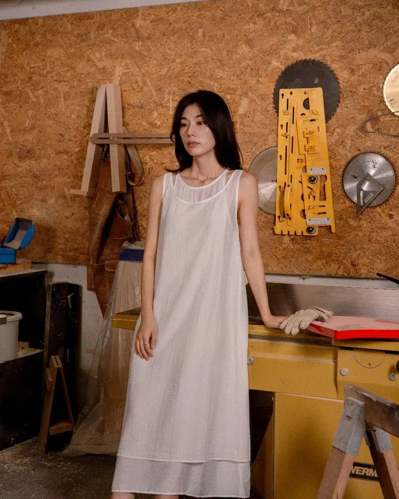 SAERO COLLECTIVE | Mok Textured Dress | White