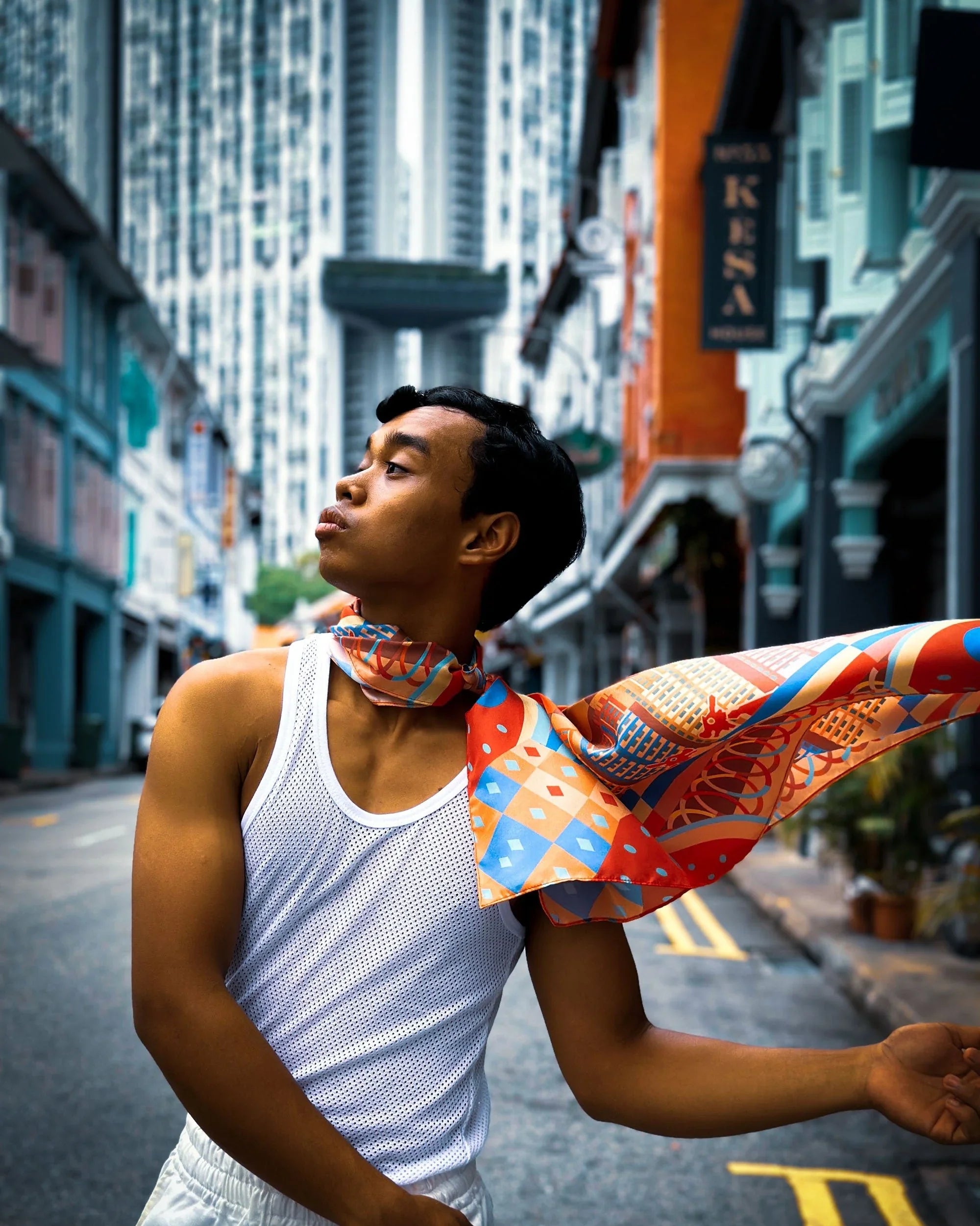 BINARY STYLE | Playground Memories Silk Scarf