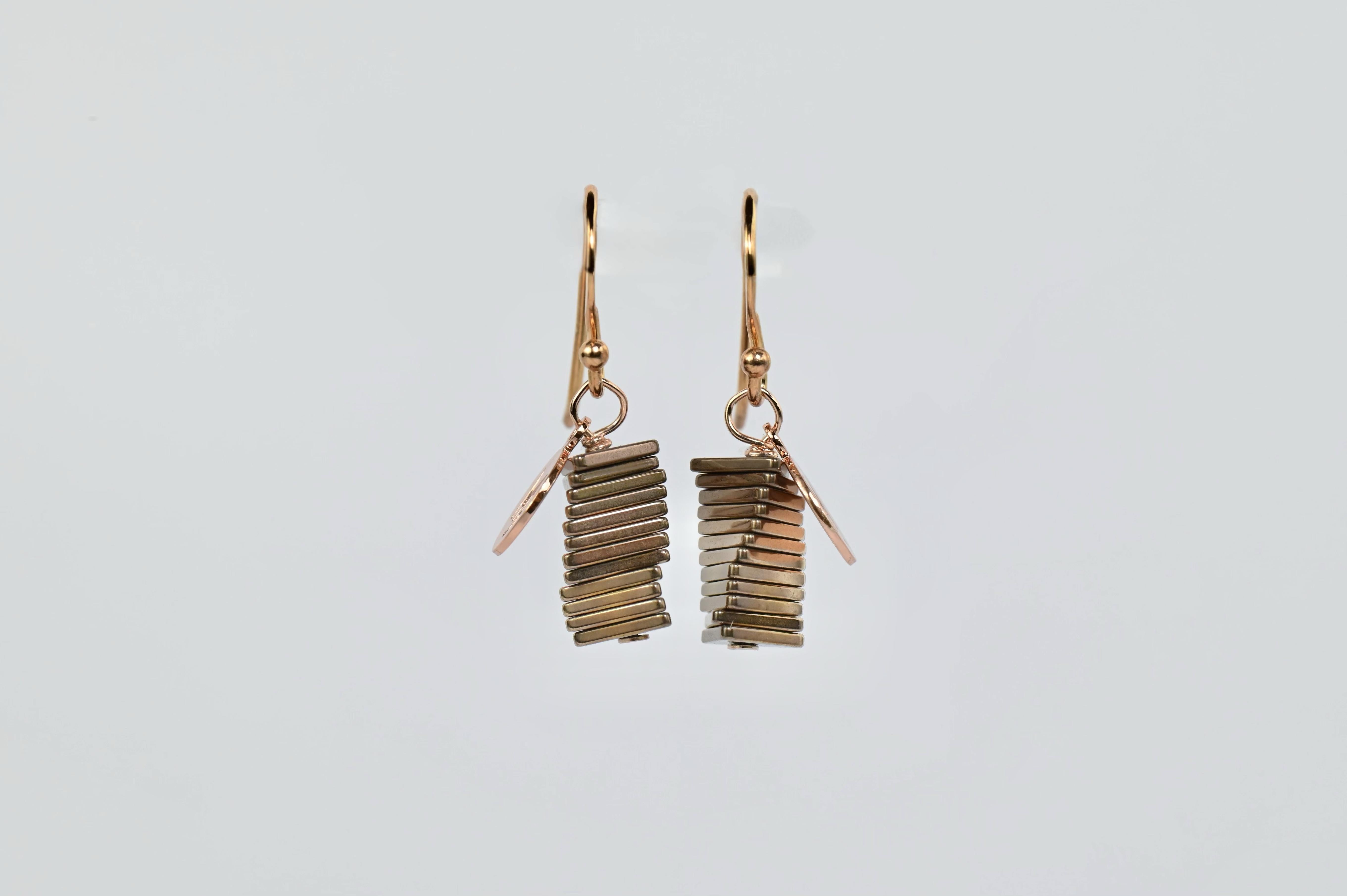MARILYN TAN JEWELLERY | Electric Kinetic Hematite Hook Earrings