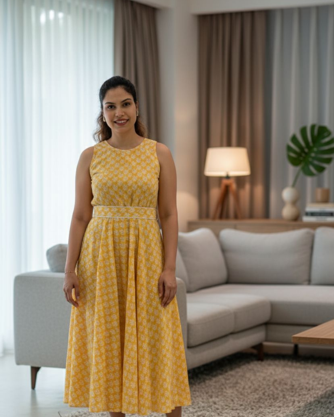 NIMBU | Elena Women's Flowy Dress With Belt