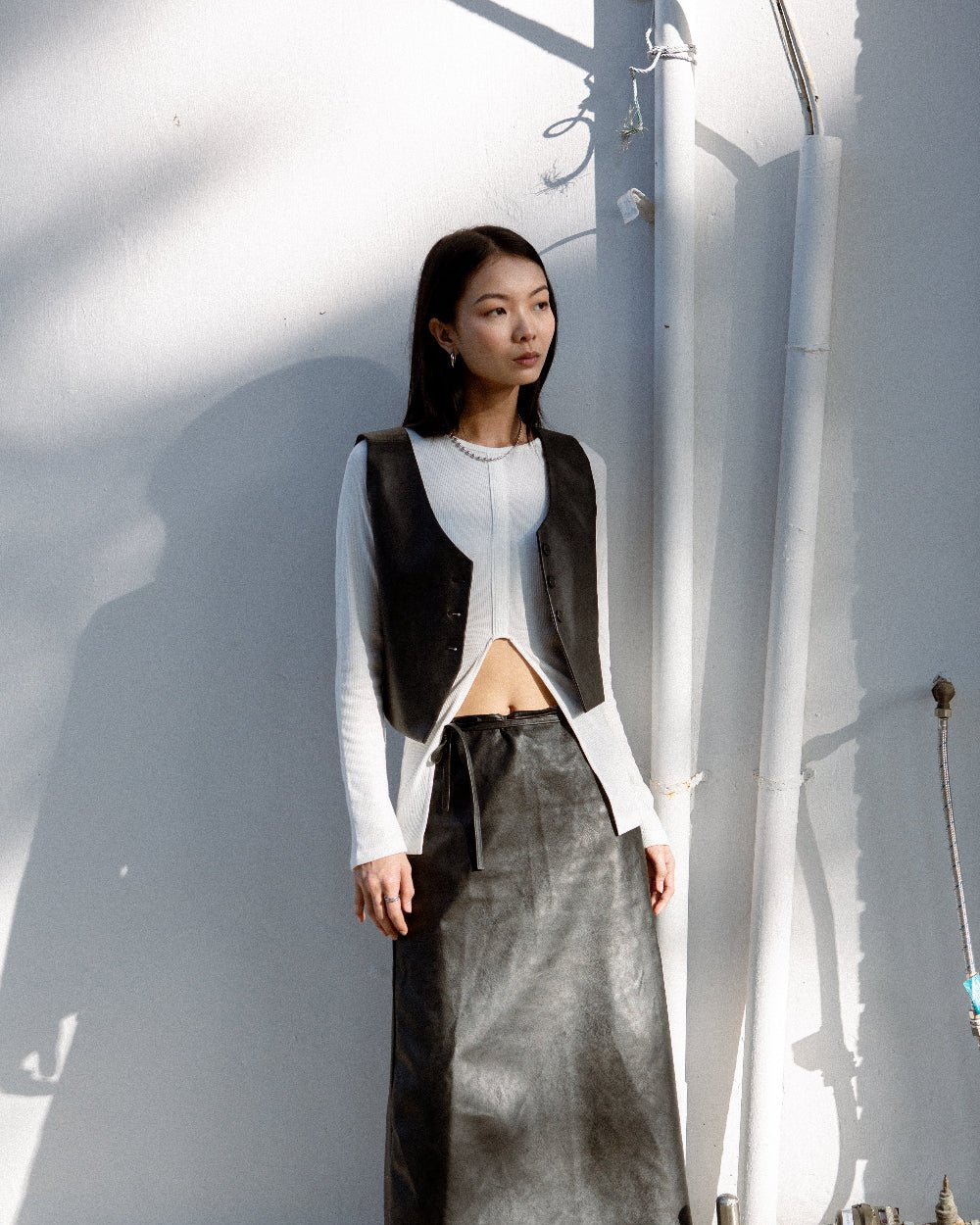 SAERO COLLECTIVE | Hae Wrap Skirt | Black