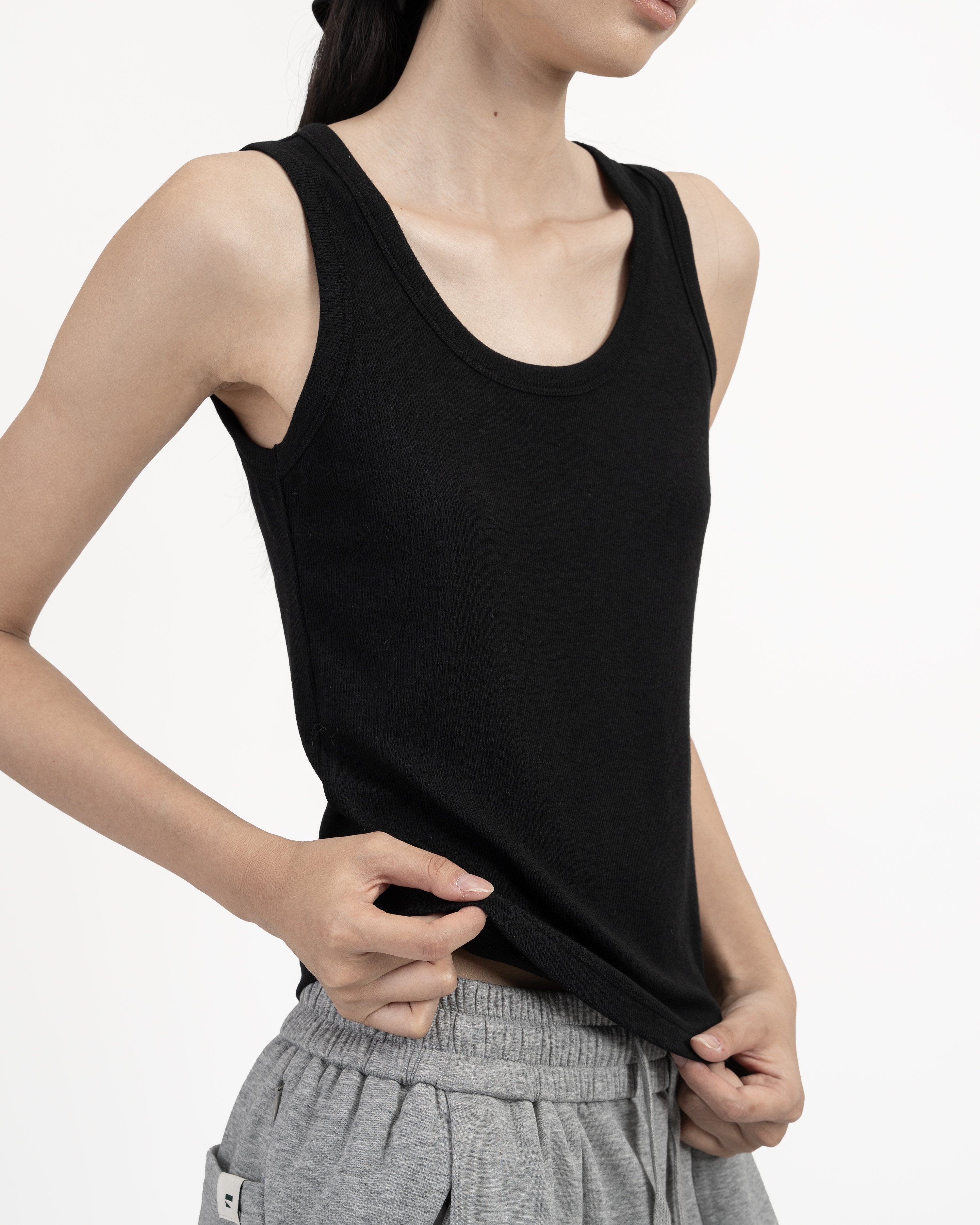 GRAYE | Modal-Cashmere Tank | Black
