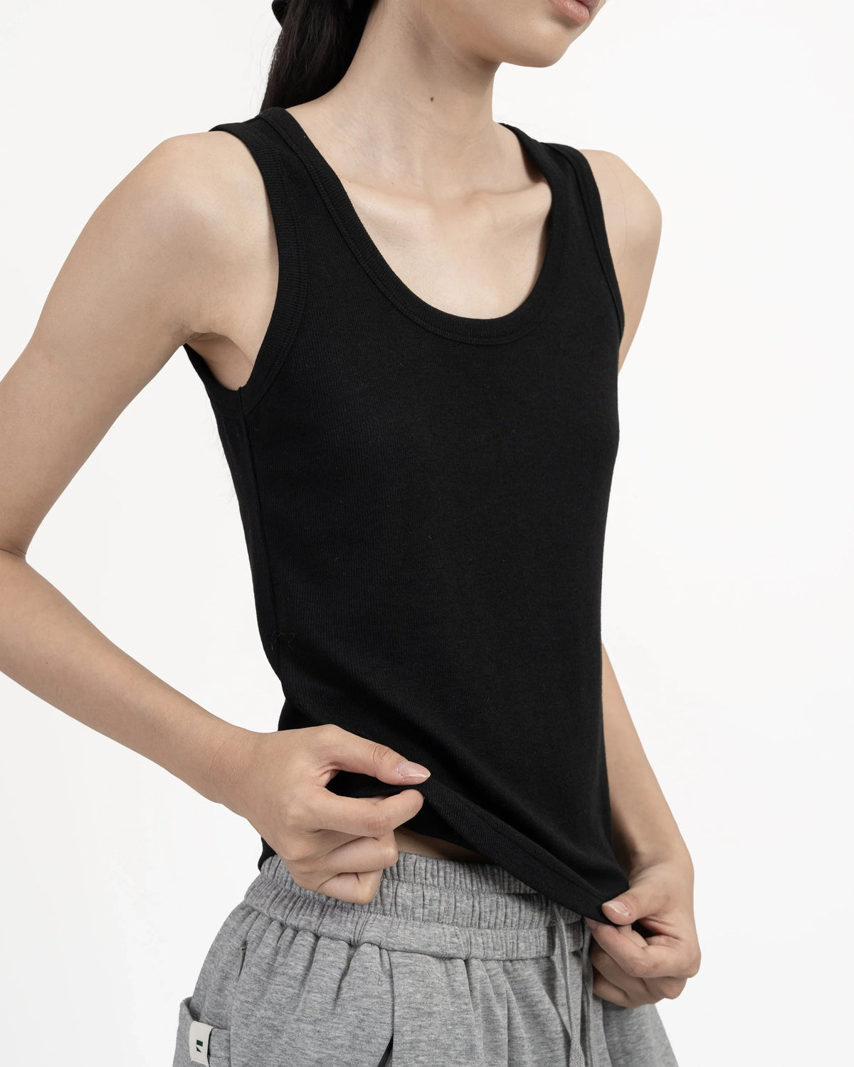 GRAYE | Modal-Cashmere Tank | Black