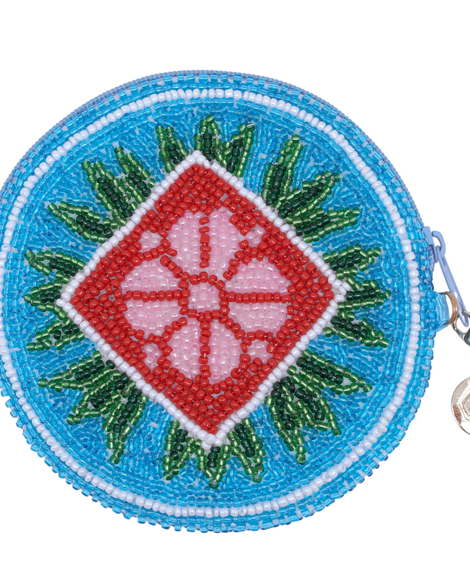 COCOONESE | Beaded Coin Purse - Sunburst Petals (BL)