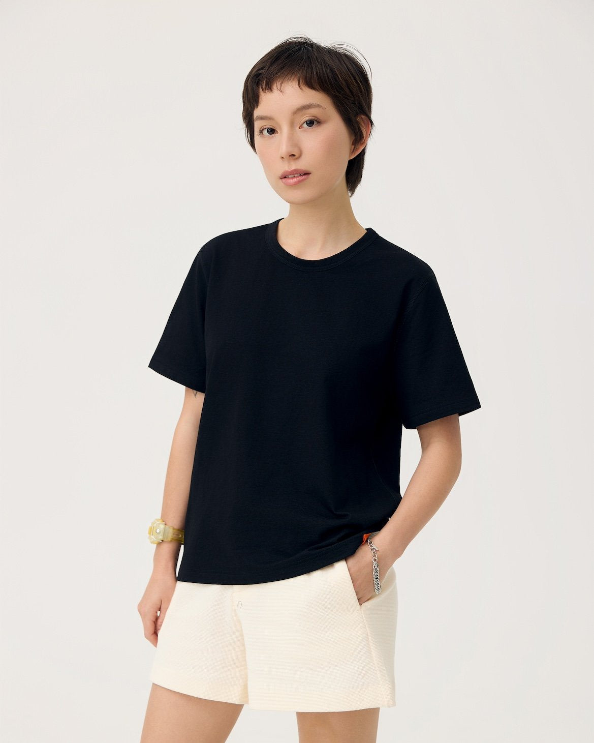 3EIGHTH | Everyday Reversible Tee in Black & Steel Grey