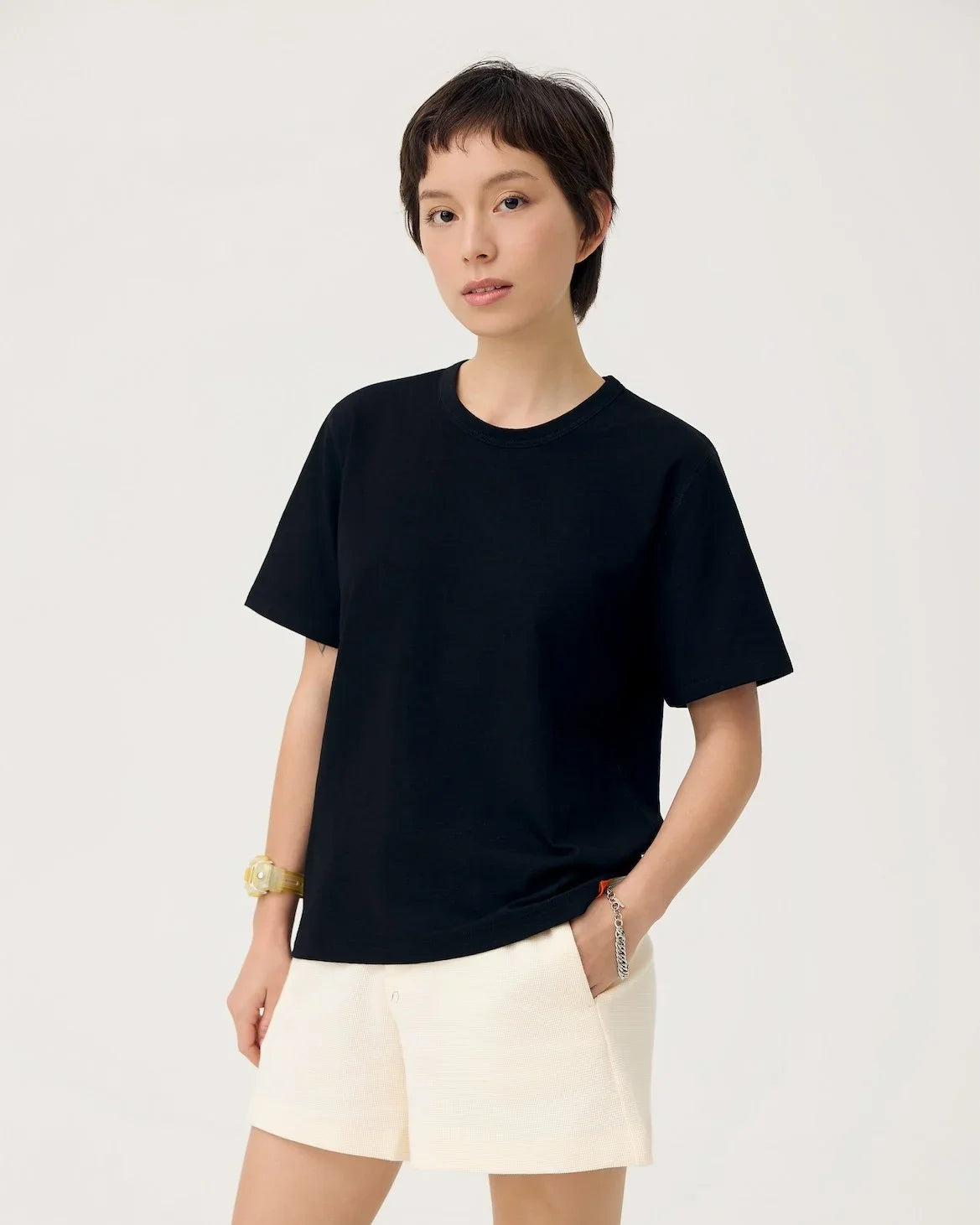 3EIGHTH | Everyday Reversible Tee in Black & Steel Grey