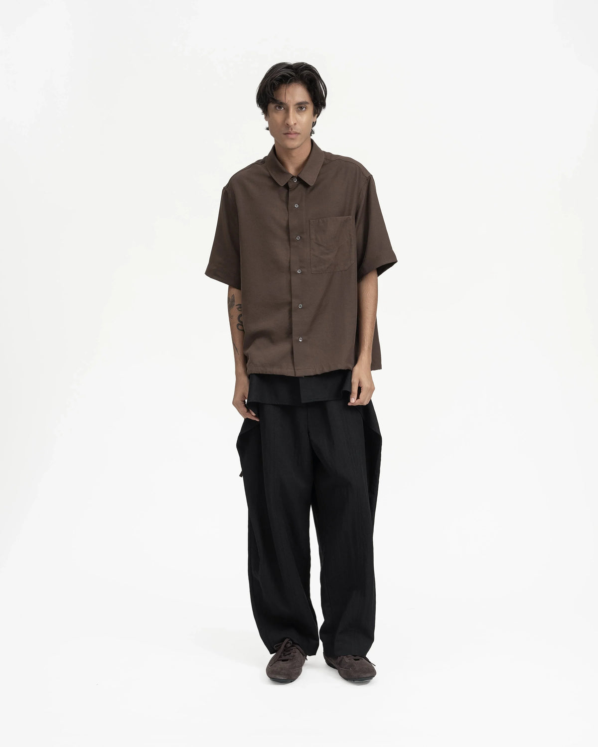GRAYE | Drawstring Shirt | Cocoa
