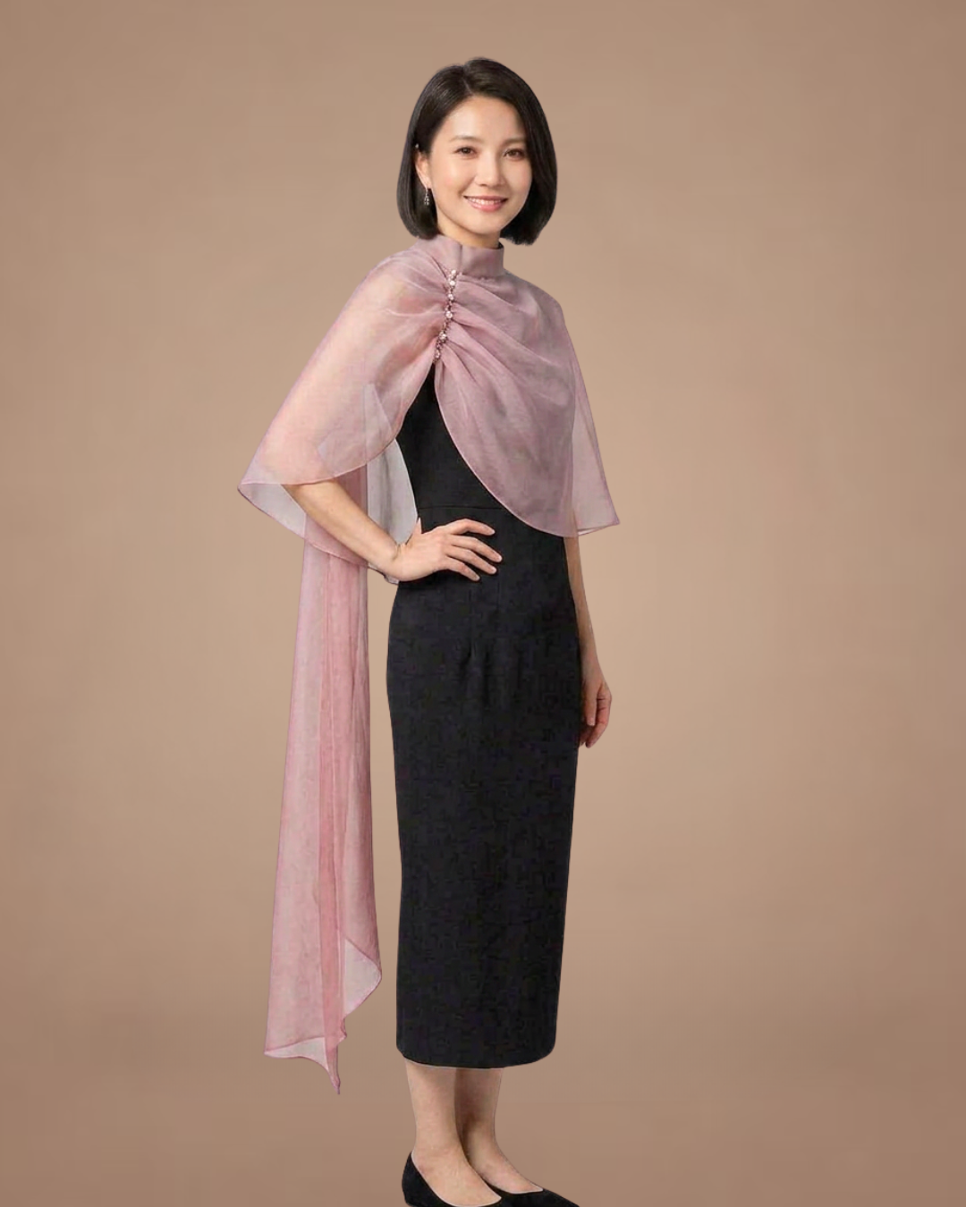 PAOPAO | 盈 YING Sheer Sash Cape
