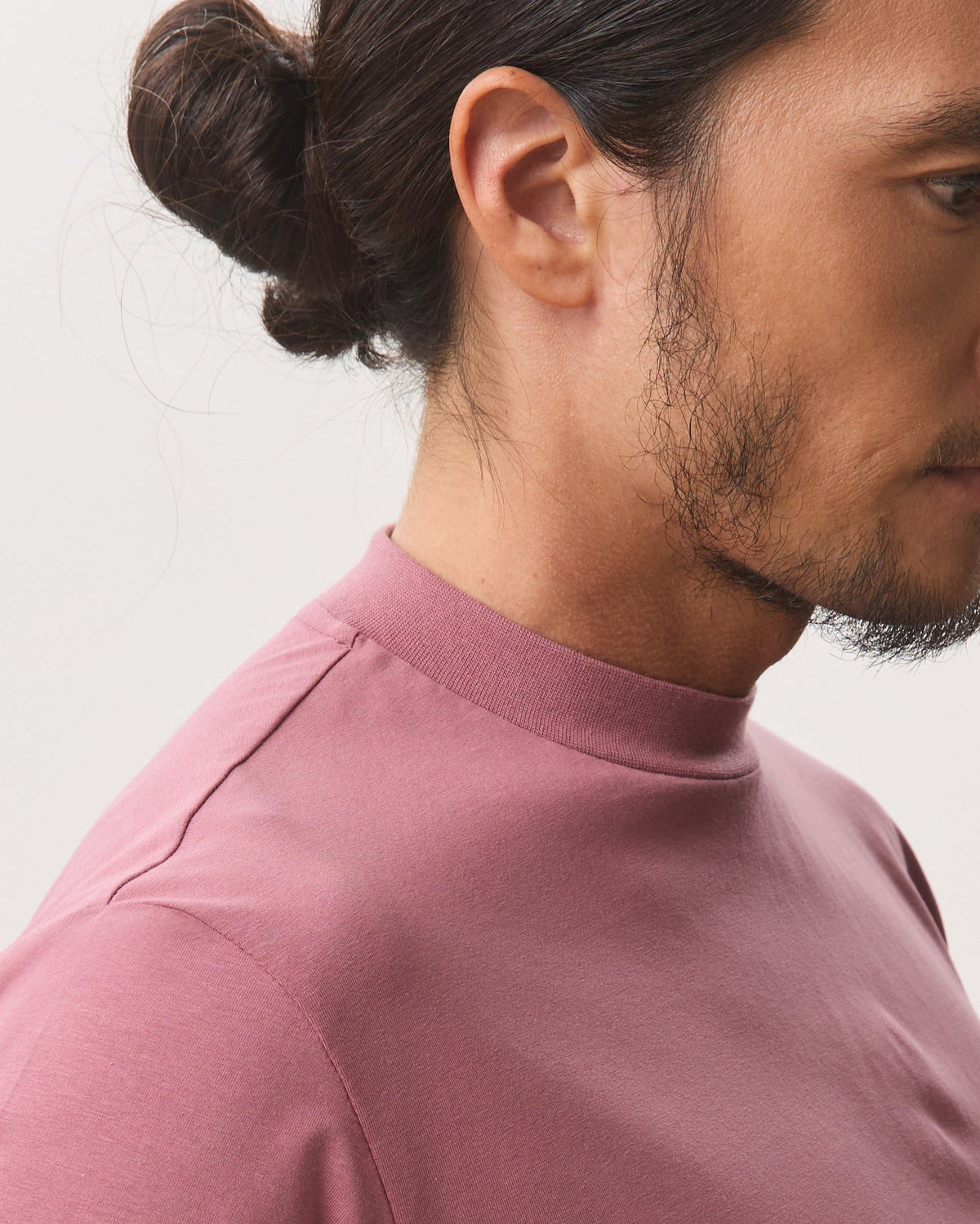 HOUSE OF ANON | Arlo Mock Neck Tee, Jersey